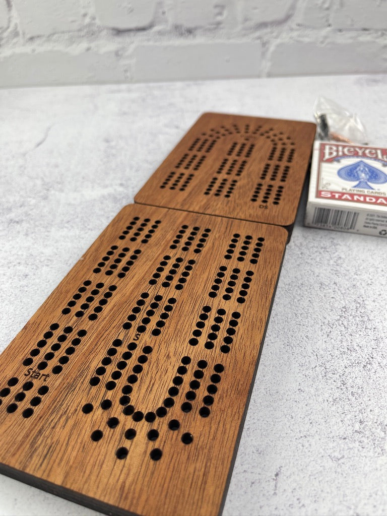 Folding Travel Cribbage Board