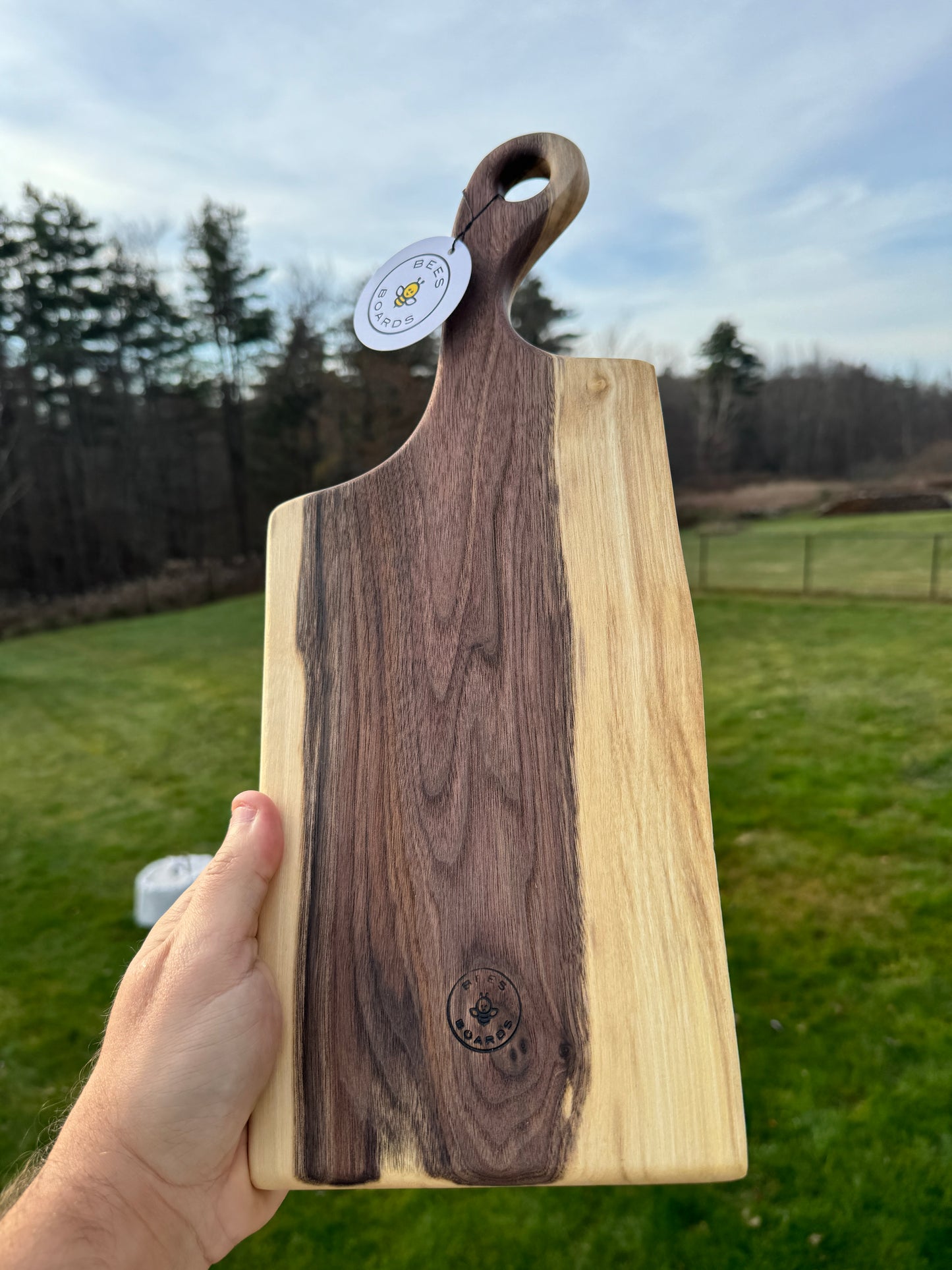 Locally sourced walnut charcuterie board