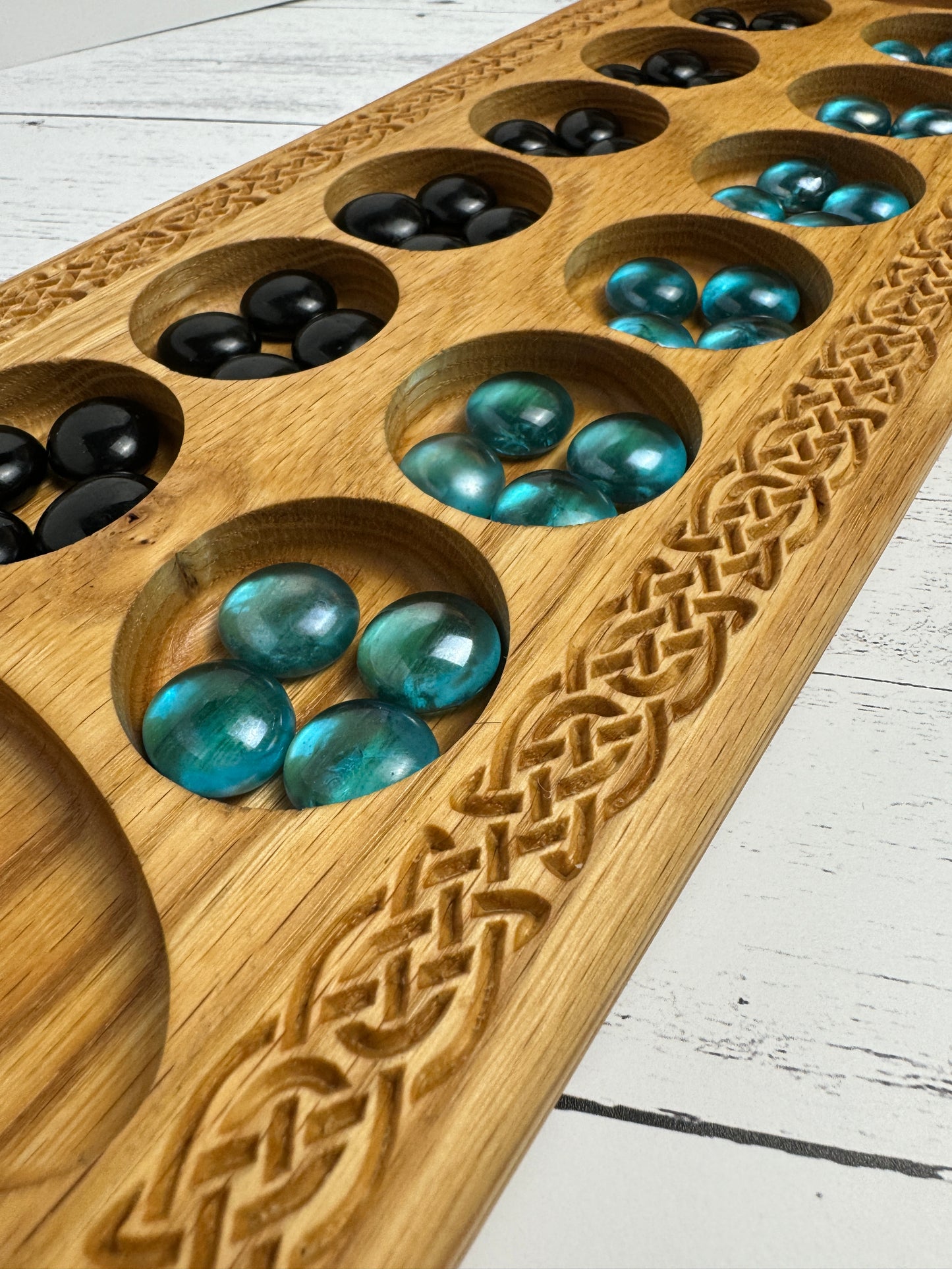 Hardwood Mancala Board (Celtic series)