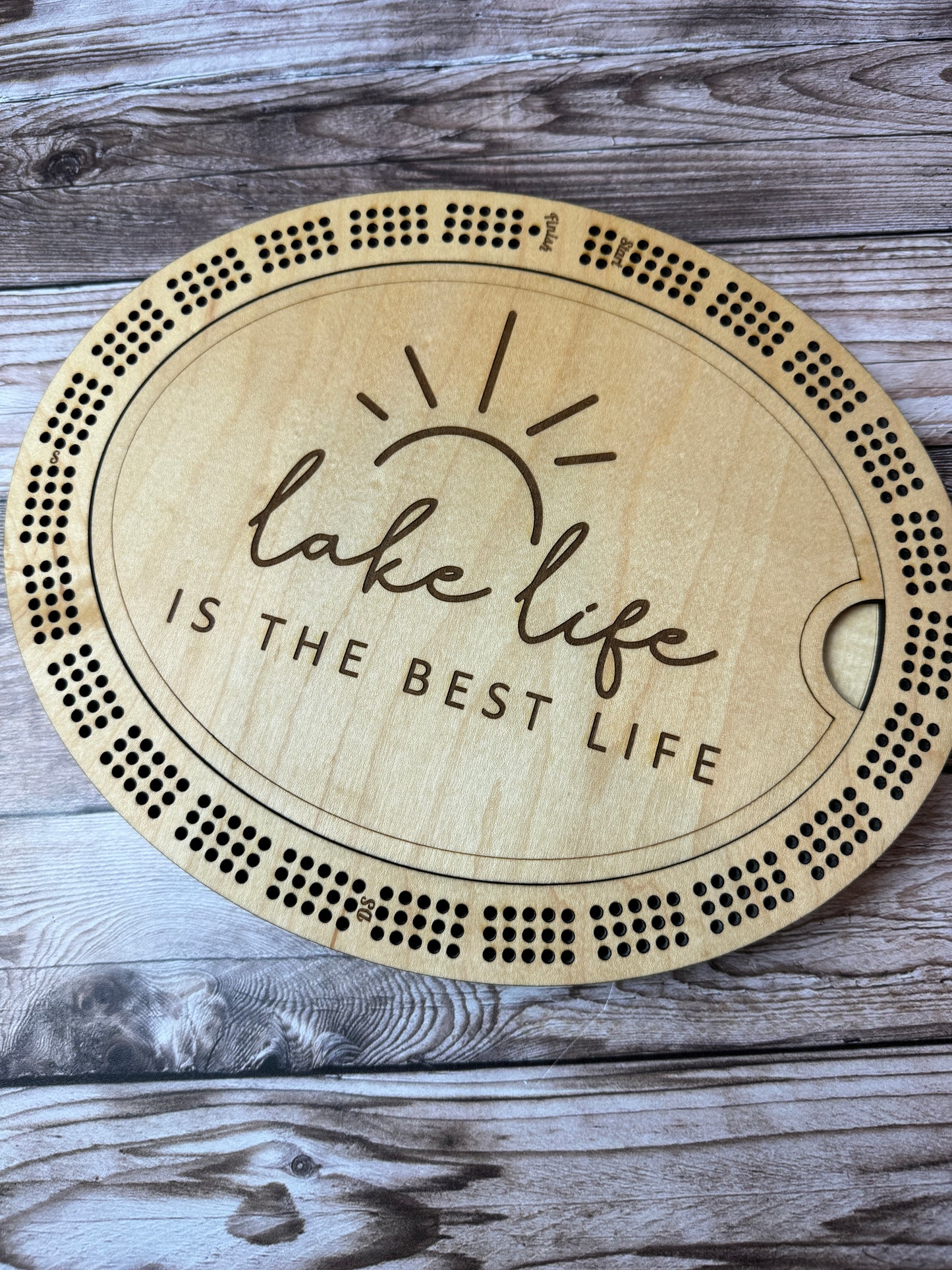 Oval Cribbage Board