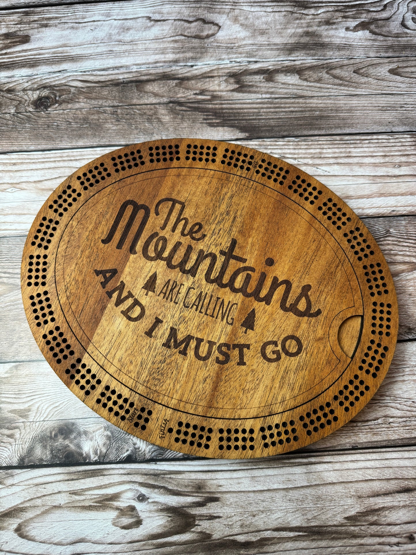 Oval Cribbage Board