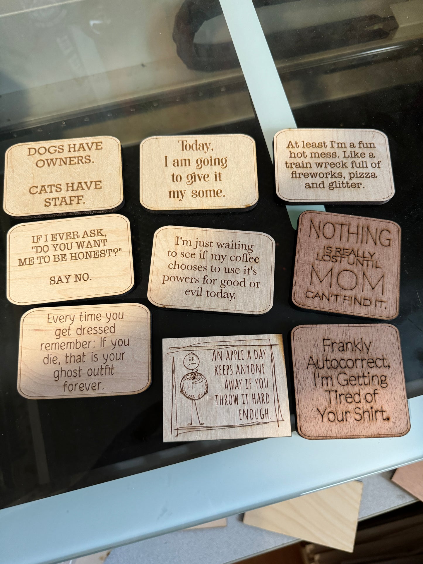 Snarky fridge magnets