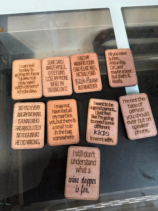 Snarky fridge magnets