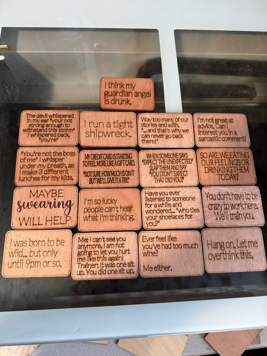 Snarky fridge magnets