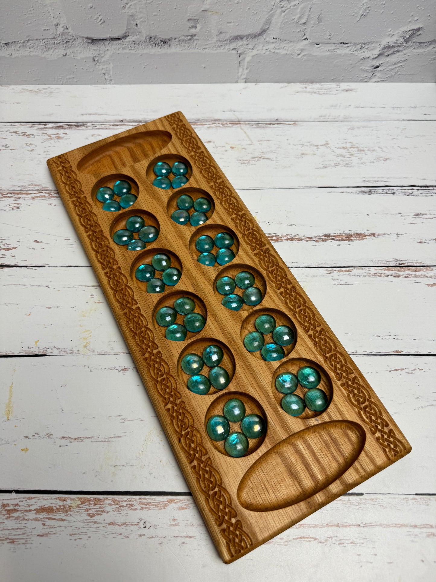 Hardwood Mancala Board (Celtic series)