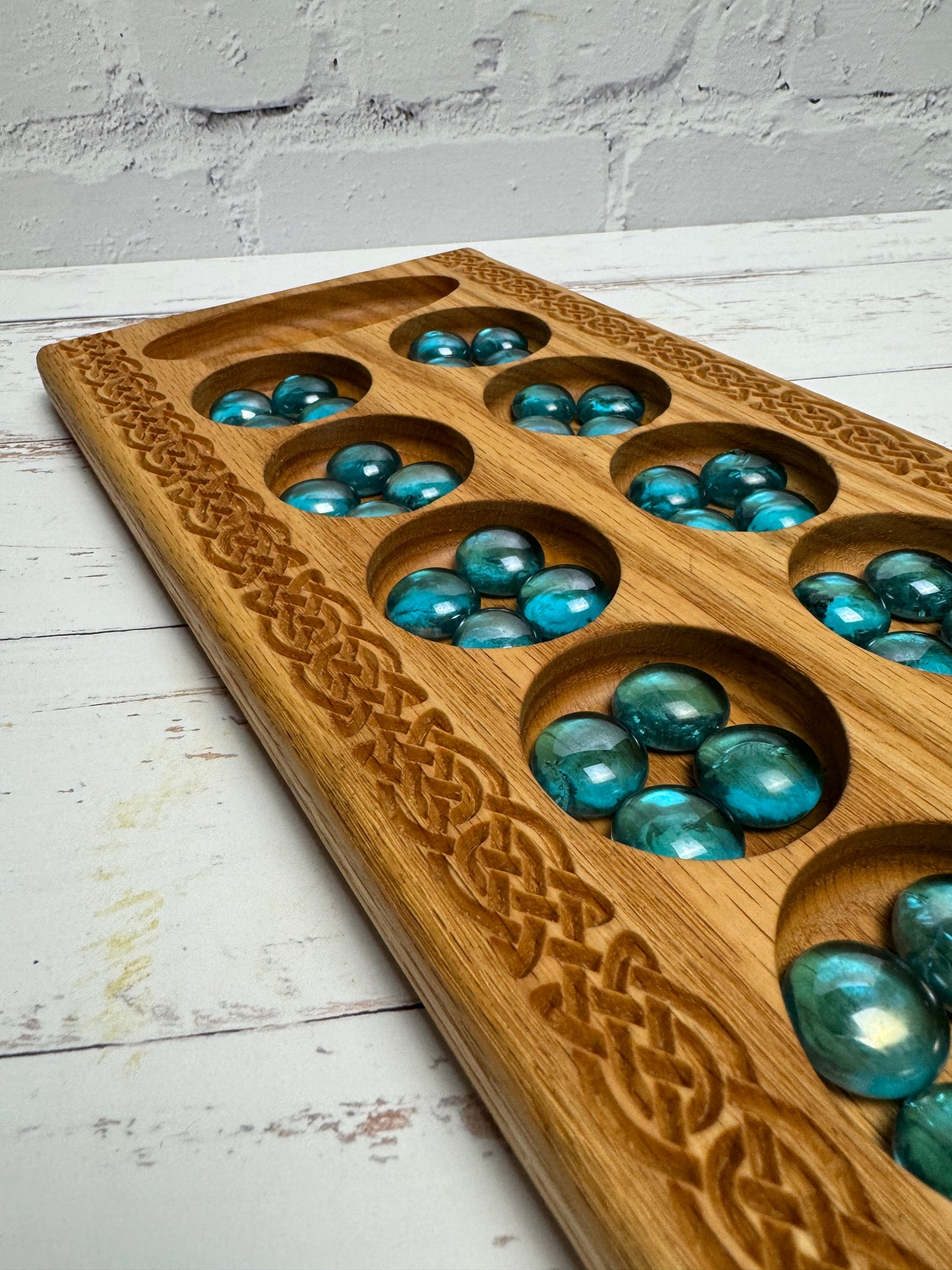 Hardwood Mancala Board (Celtic series)