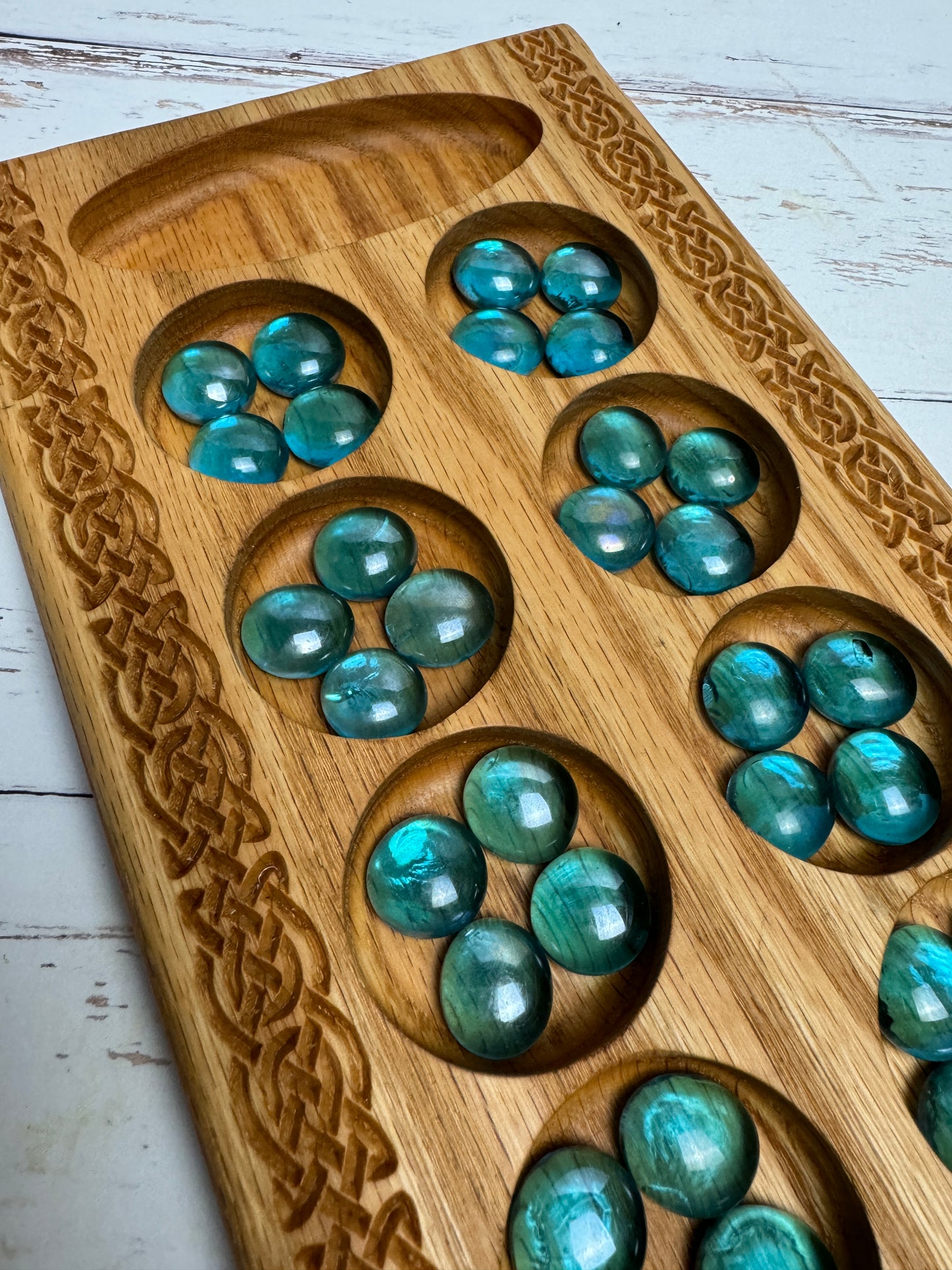 Hardwood Mancala Board (Celtic series)
