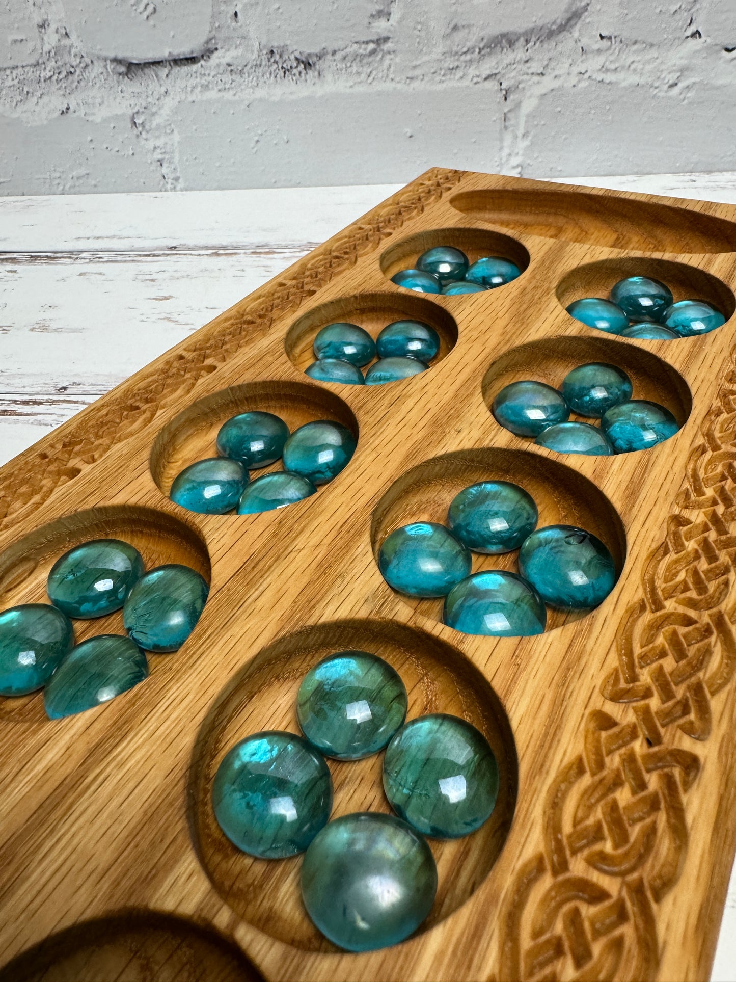 Hardwood Mancala Board (Celtic series)