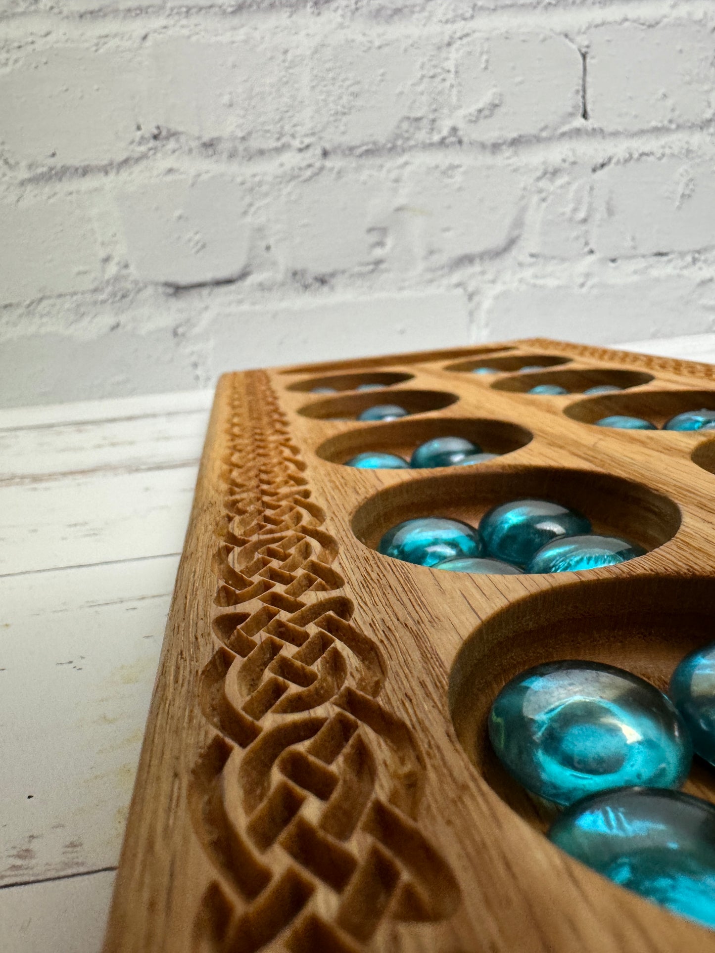 Hardwood Mancala Board (Celtic series)