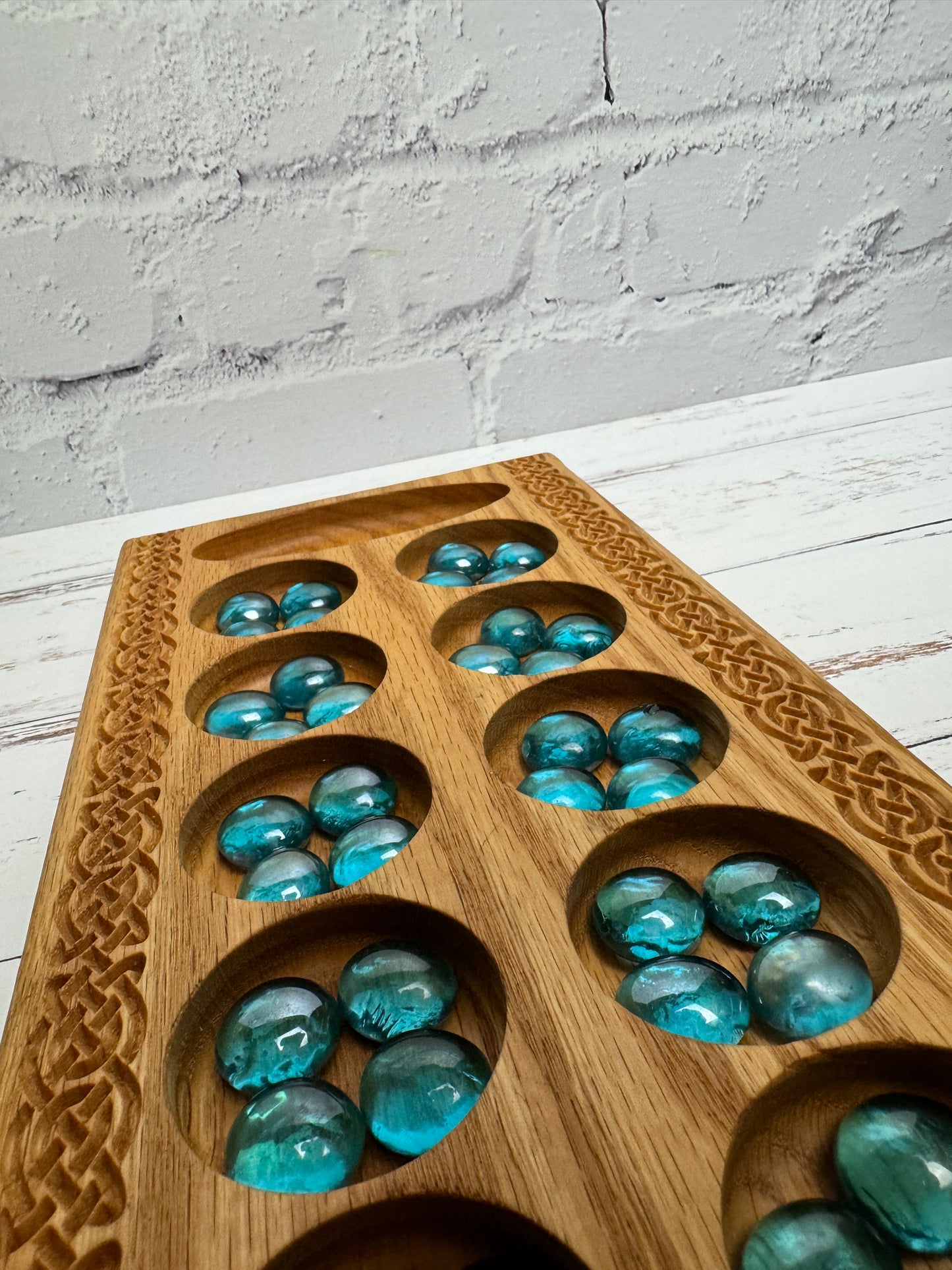 Hardwood Mancala Board (Celtic series)