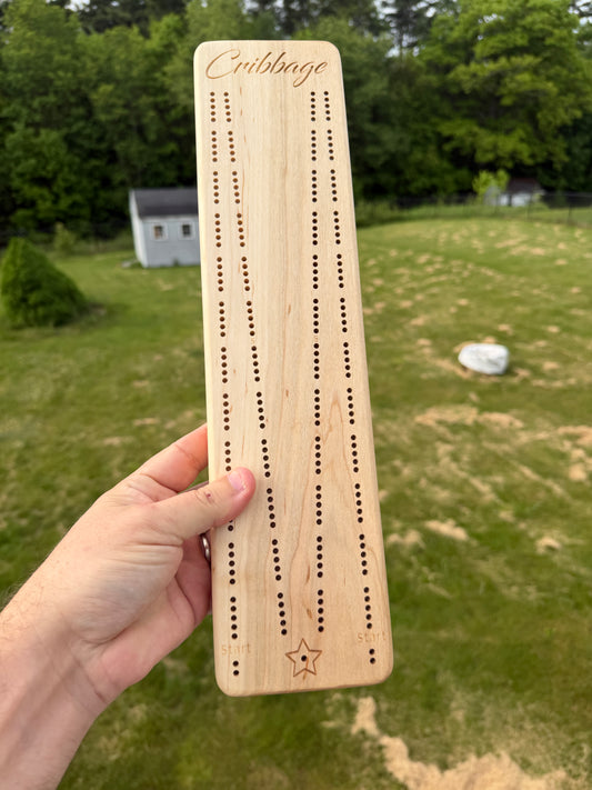 Cribbage: Solid Maple Competition Board