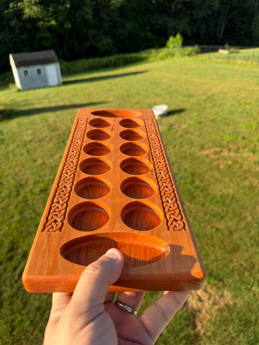 Hardwood Mancala Board (Celtic series)