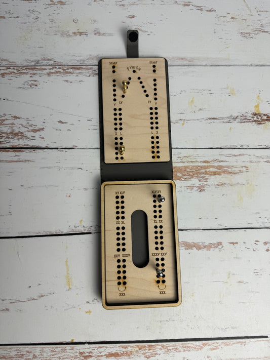 Folding Cribbage Board - Sailing