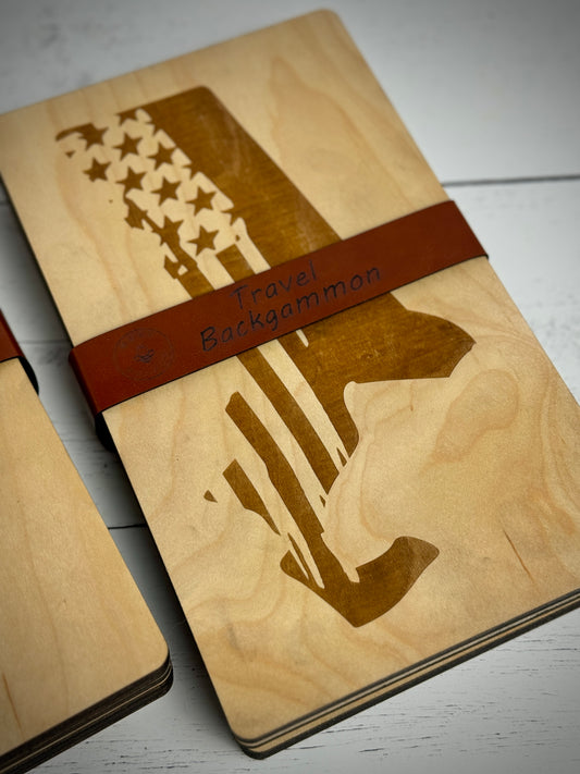 Travel Backgammon - Distressed Flag MA Cover