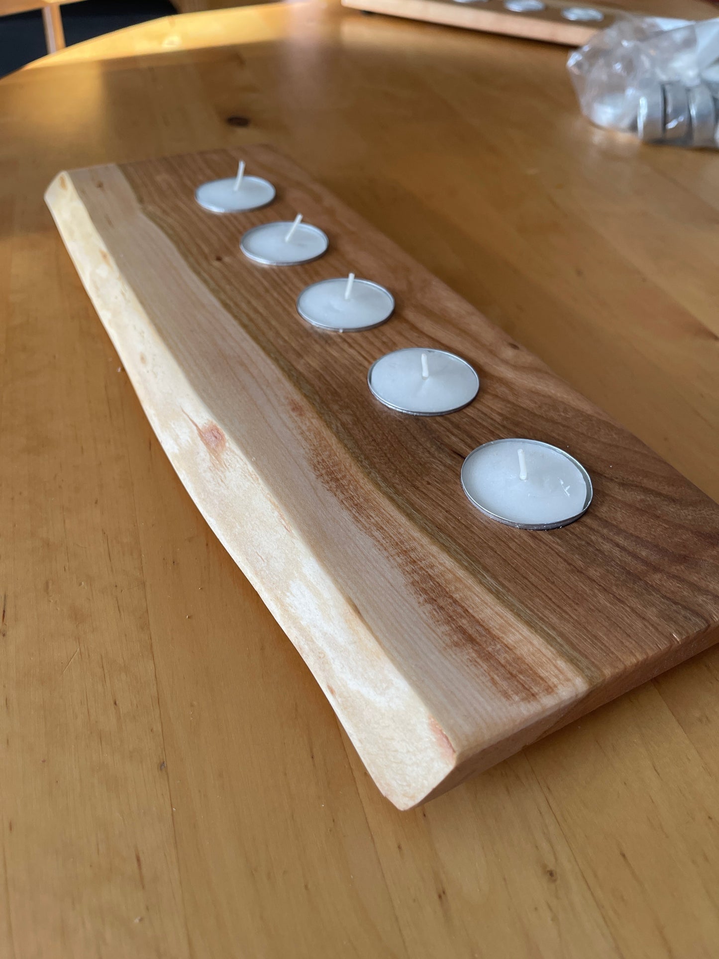 Rustic tea light holders