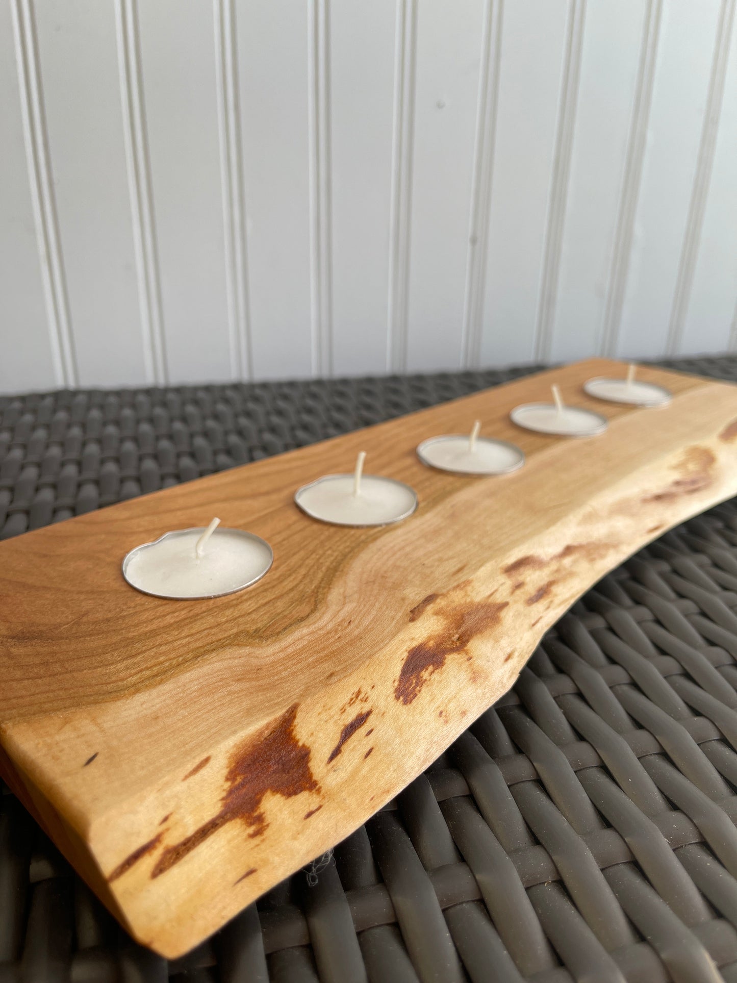 Rustic tea light holders