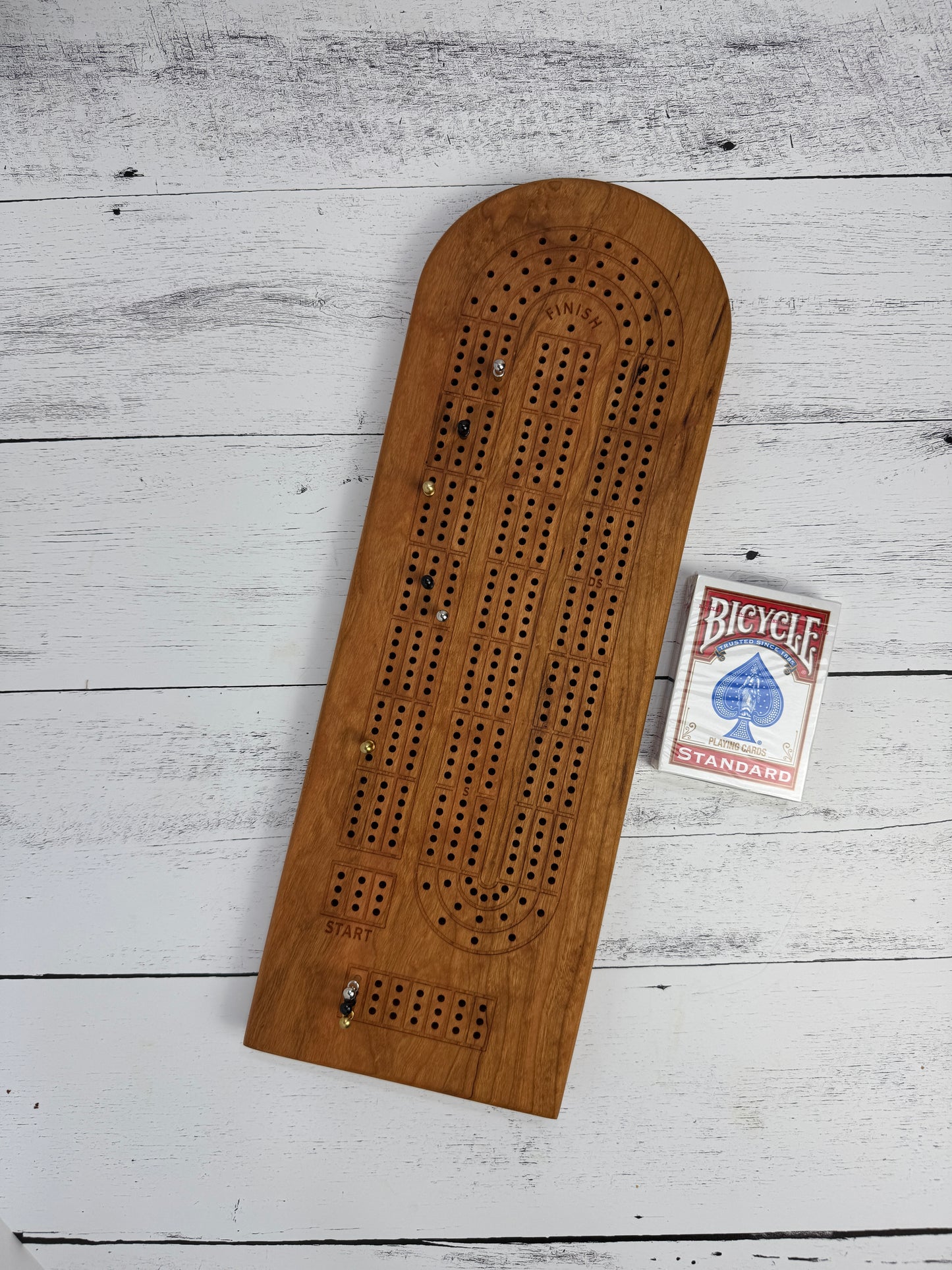 Solid Cherry Cribbage Board