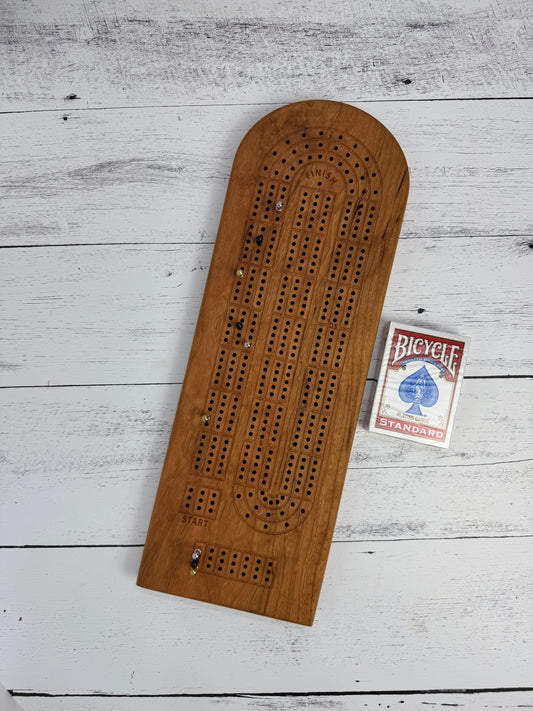 Solid Cherry Cribbage Board