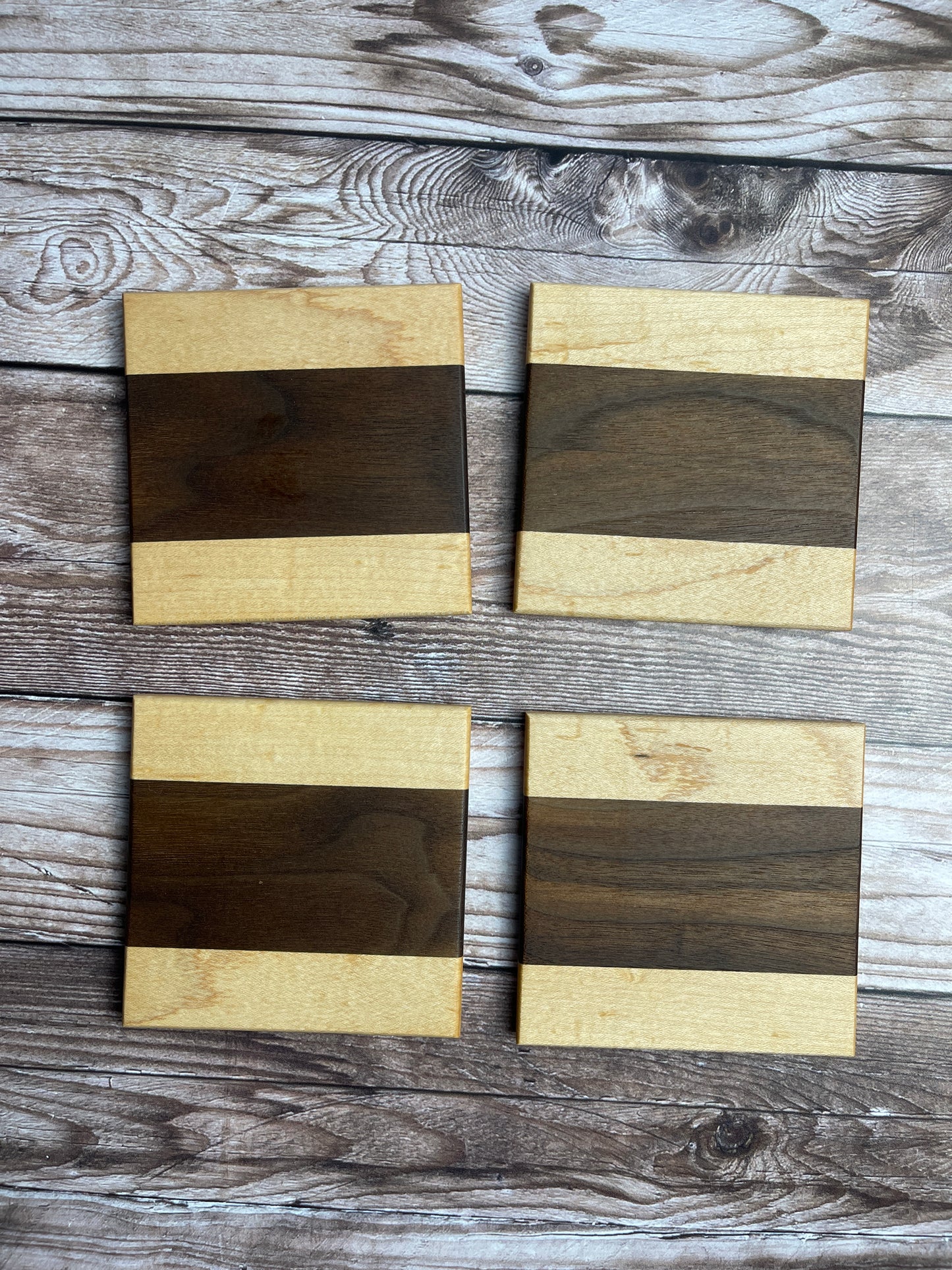 Coasters - Maple and walnut