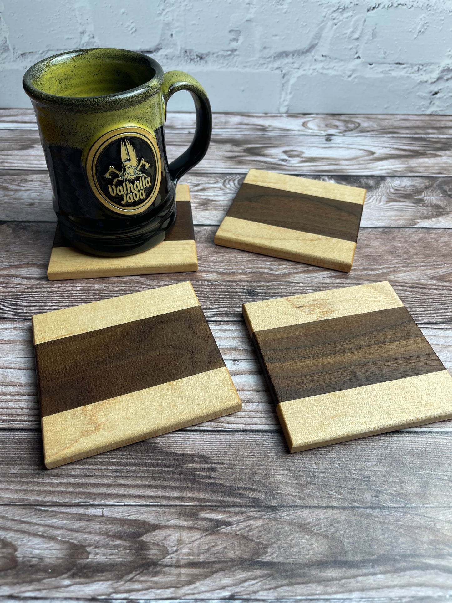 Coasters - Maple and walnut