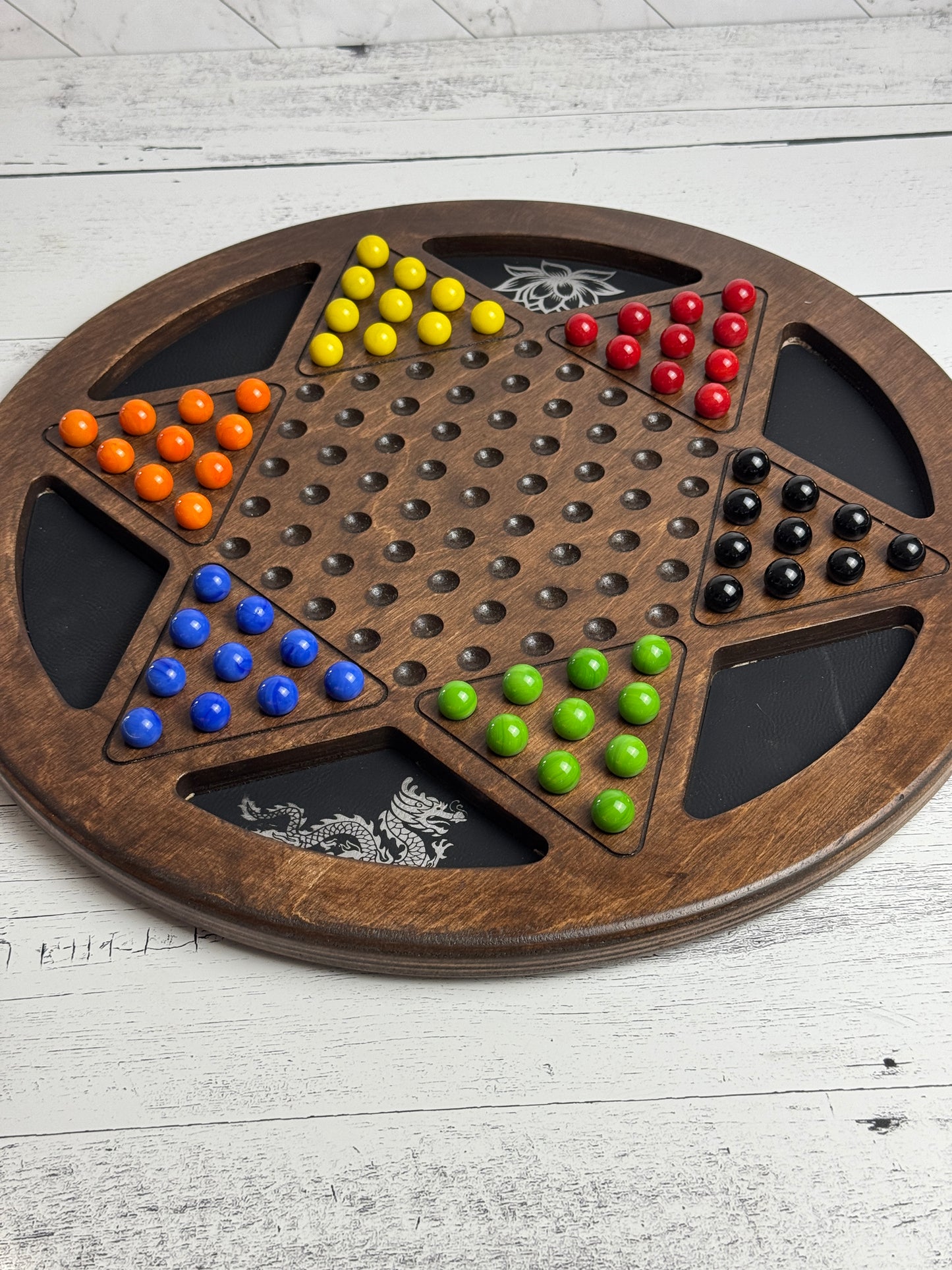 Chinese Checkers: 6 Player birch board