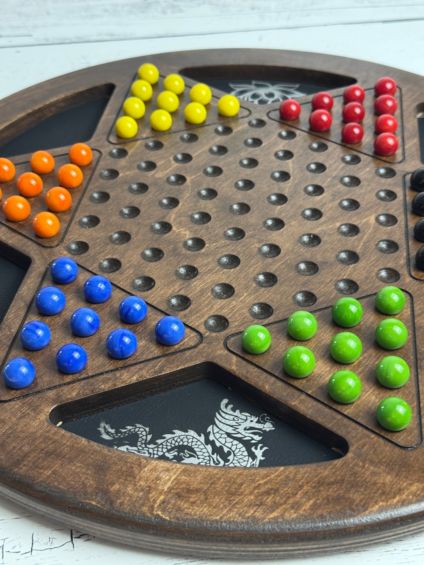 Chinese Checkers: 6 Player birch board