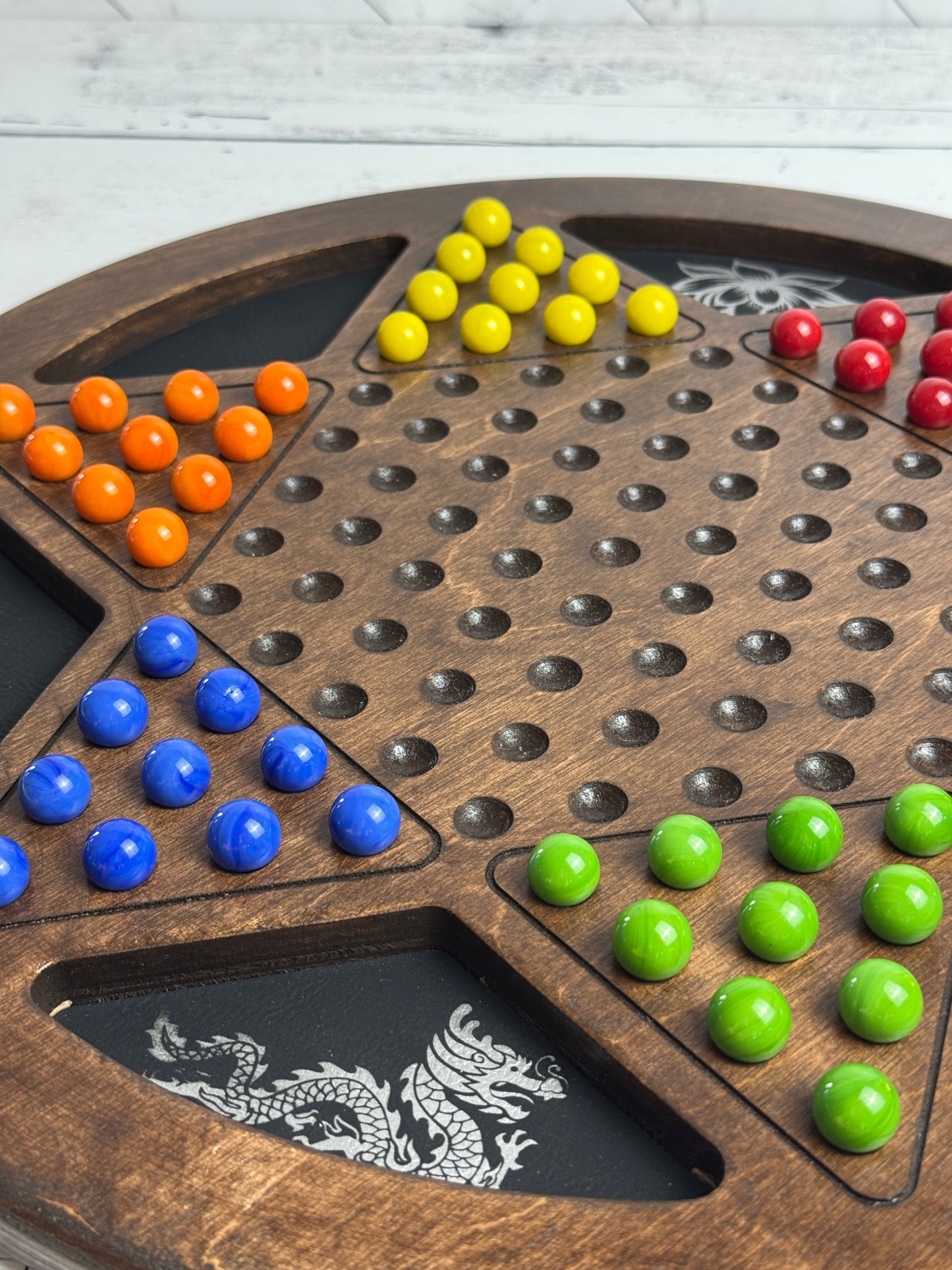 Chinese Checkers: 6 Player birch board