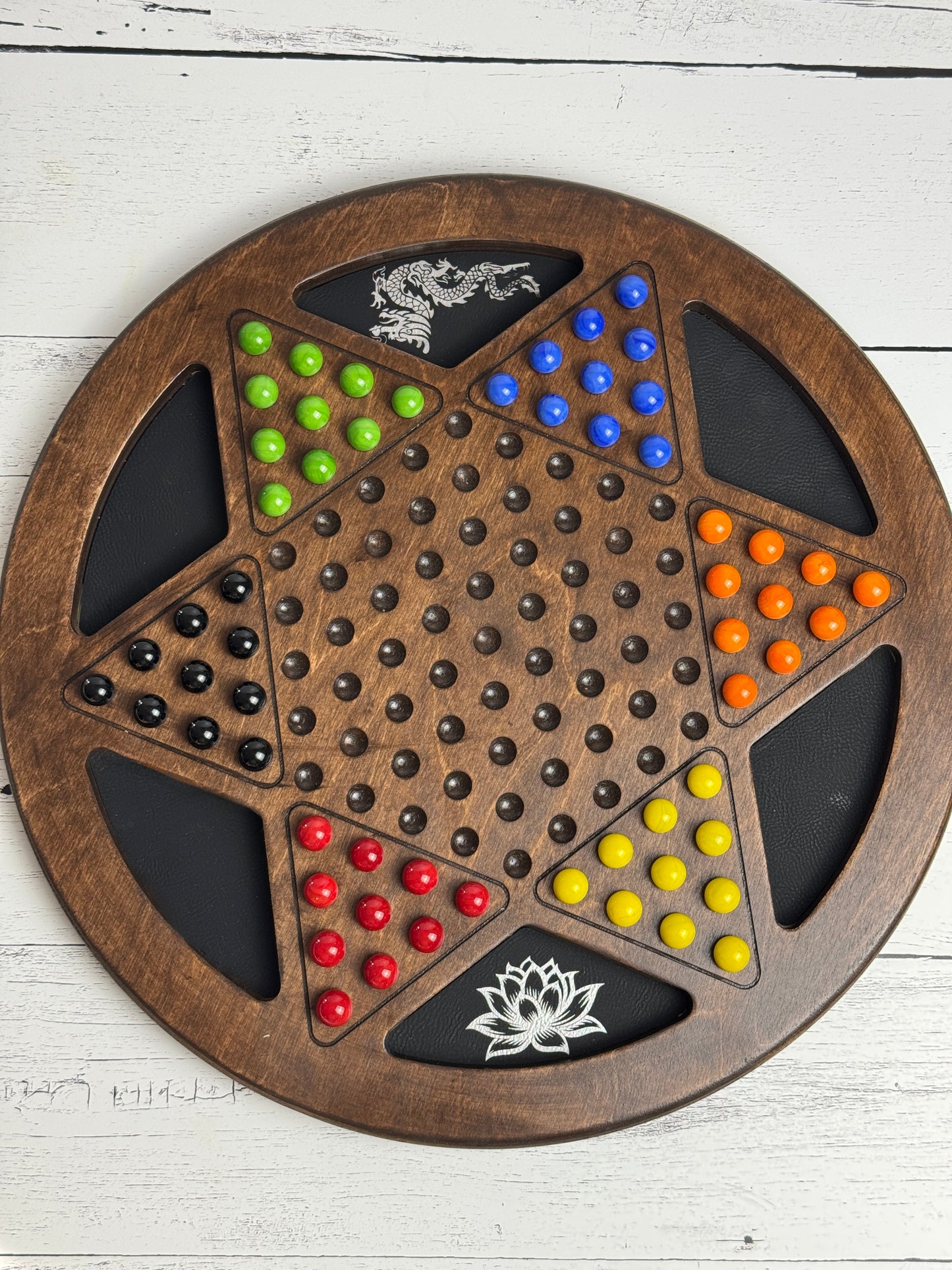 Chinese Checkers: 6 Player birch board