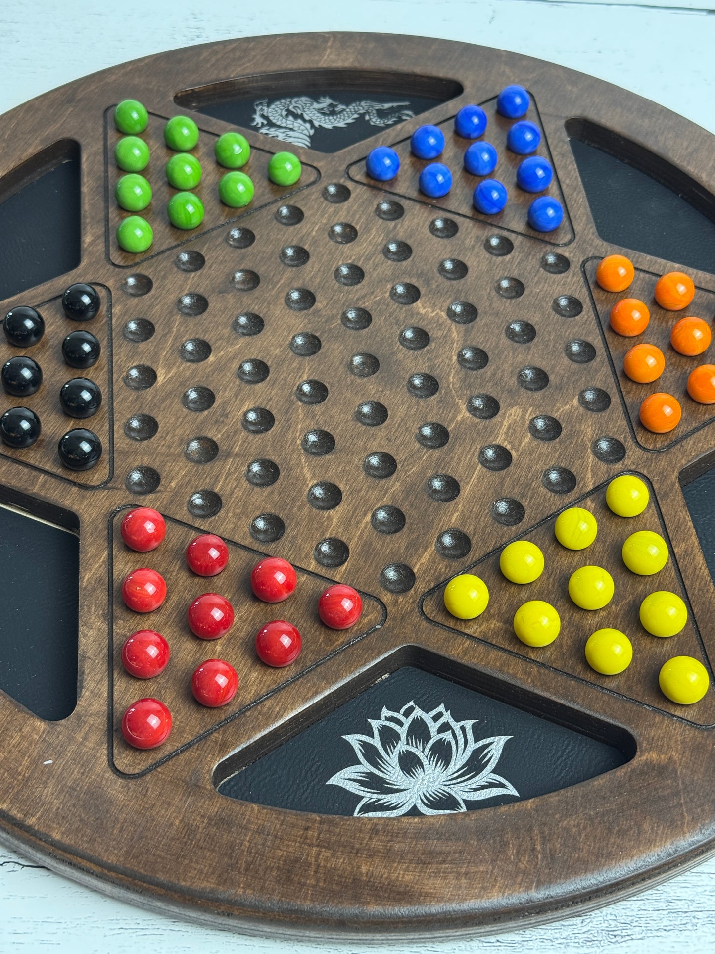 Chinese Checkers: 6 Player birch board