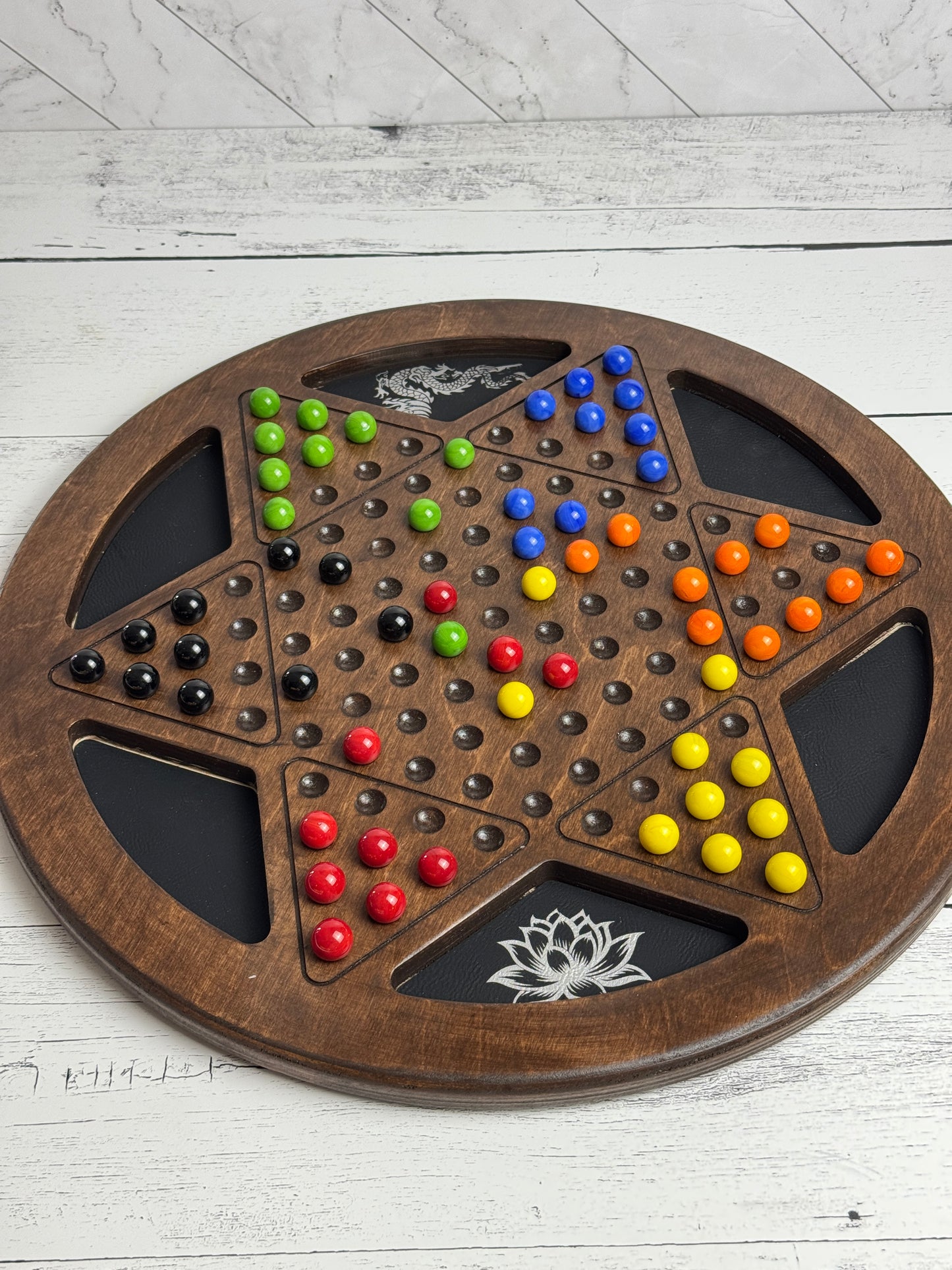 Chinese Checkers: 6 Player birch board