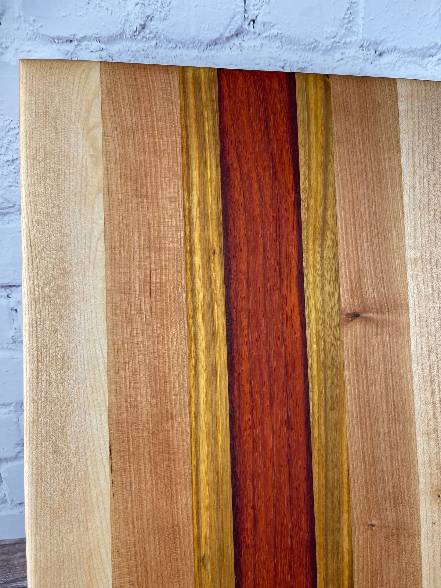 Cutting Board: Maple, Cherry, Canarywood and Padauk