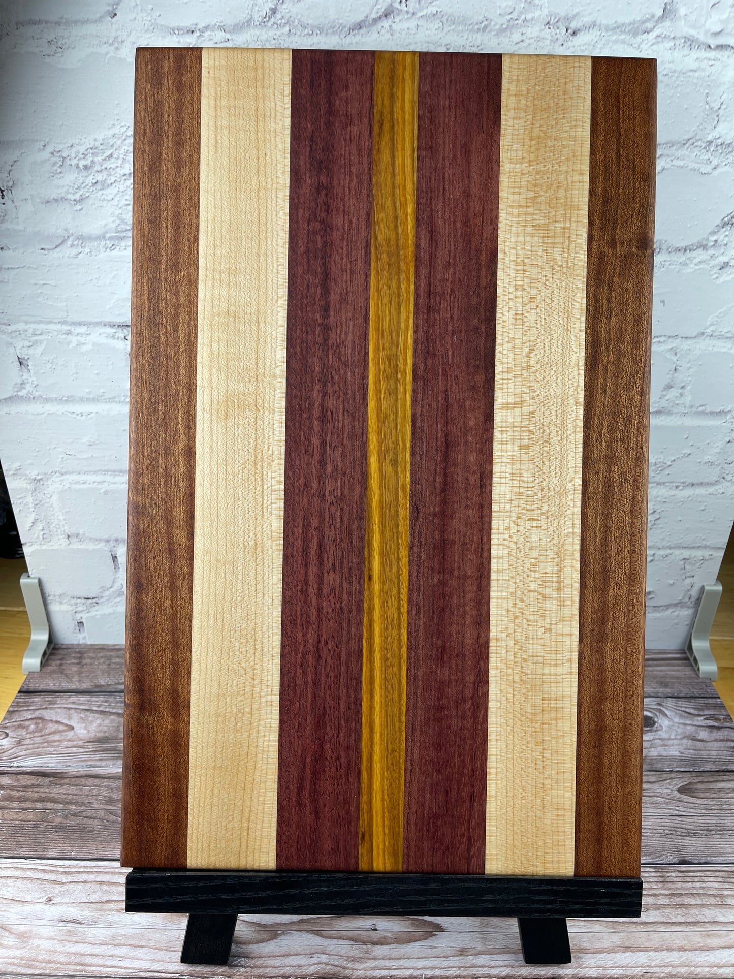 Cutting Board: Sapele, Maple, Purple Heart, Canarywood