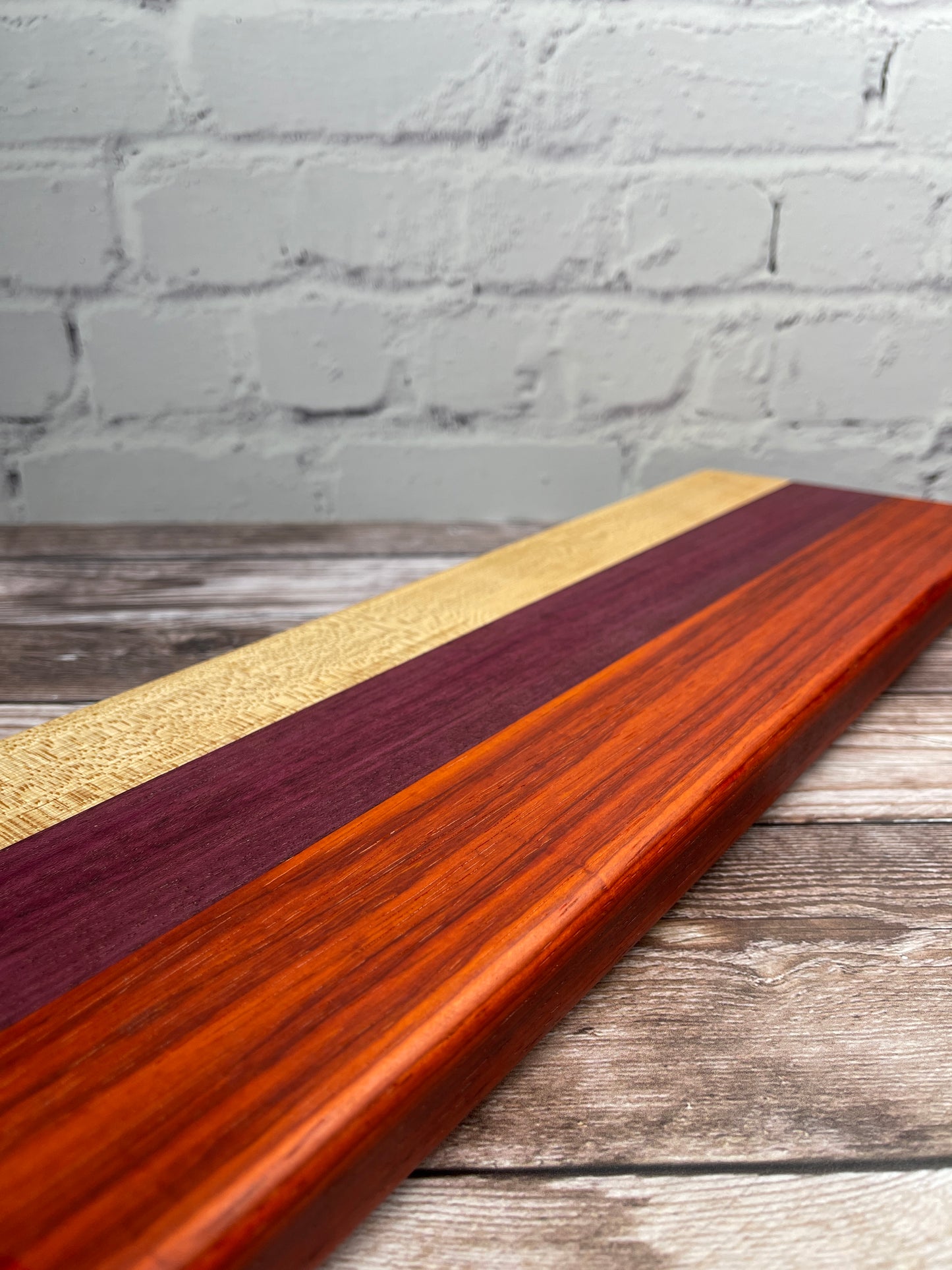 Bar board - maple, purple heart, padouk