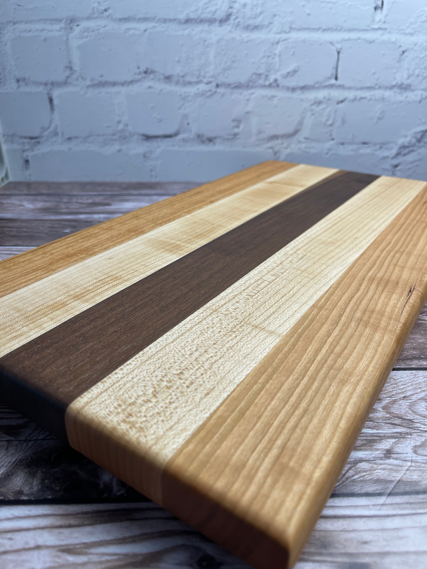 Cutting board - cherry, maple with walnut center