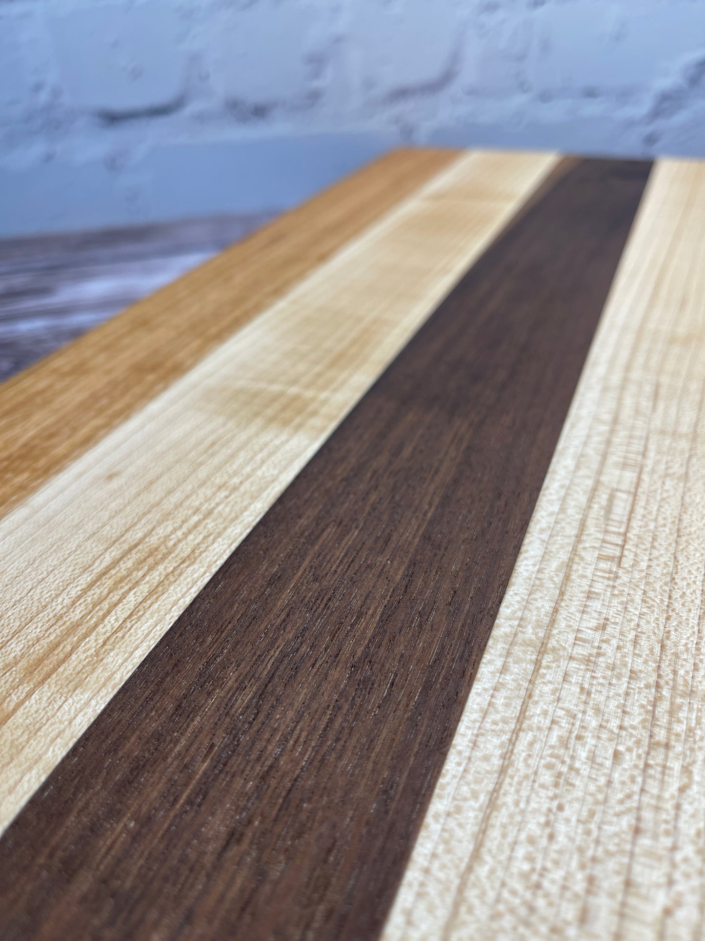 Cutting board - cherry, maple with walnut center