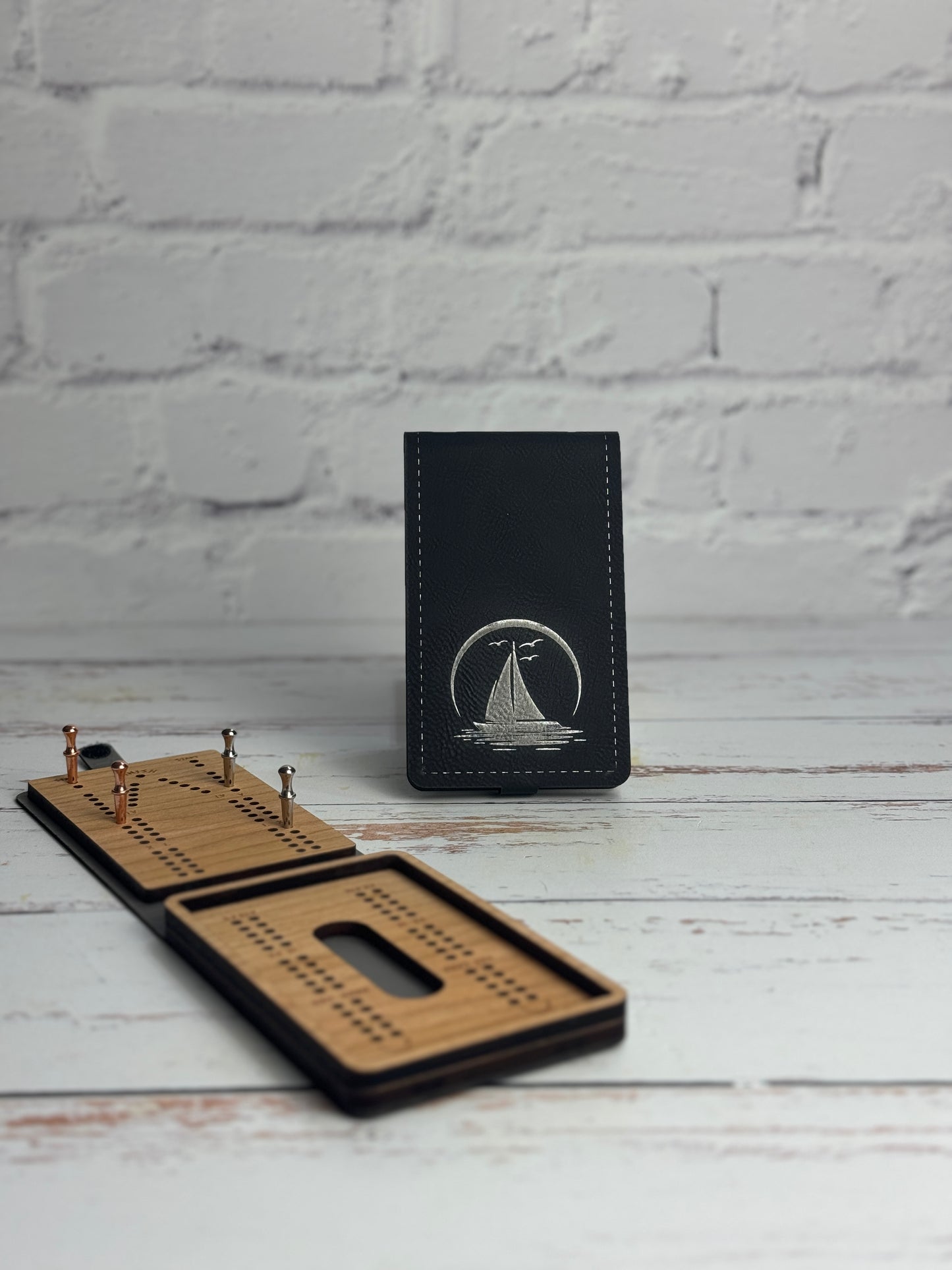 Folding Cribbage Board - Sailing