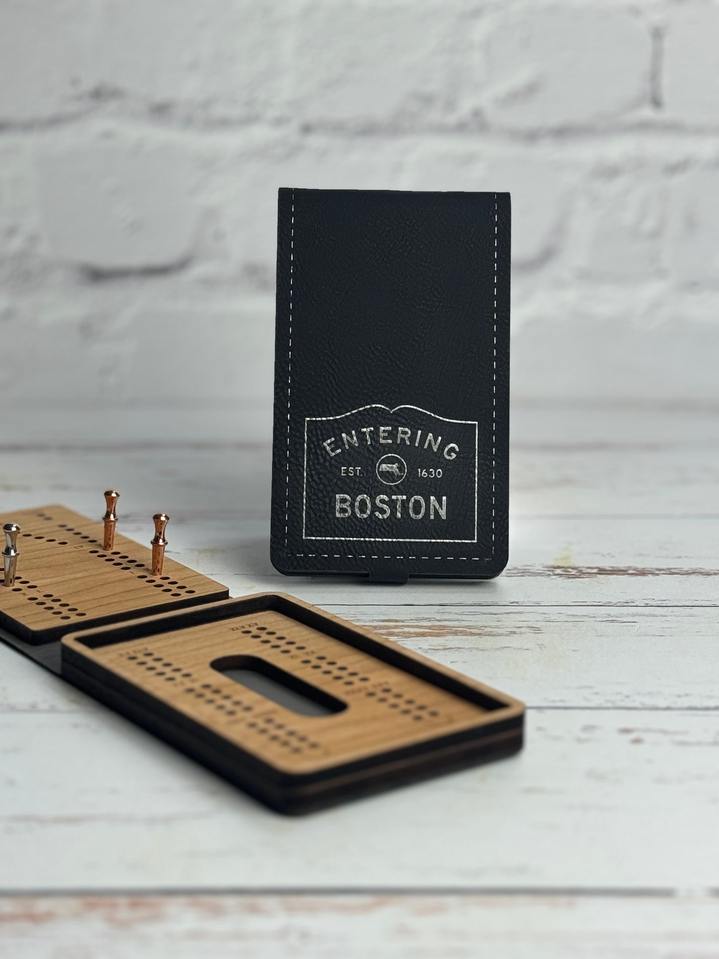 Folding Cribbage Board - Entering Boston