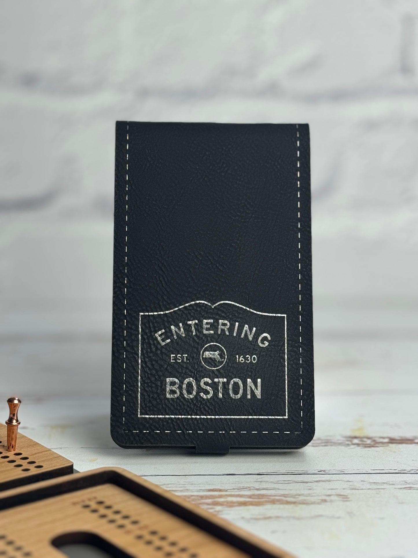 Folding Cribbage Board - Entering Boston