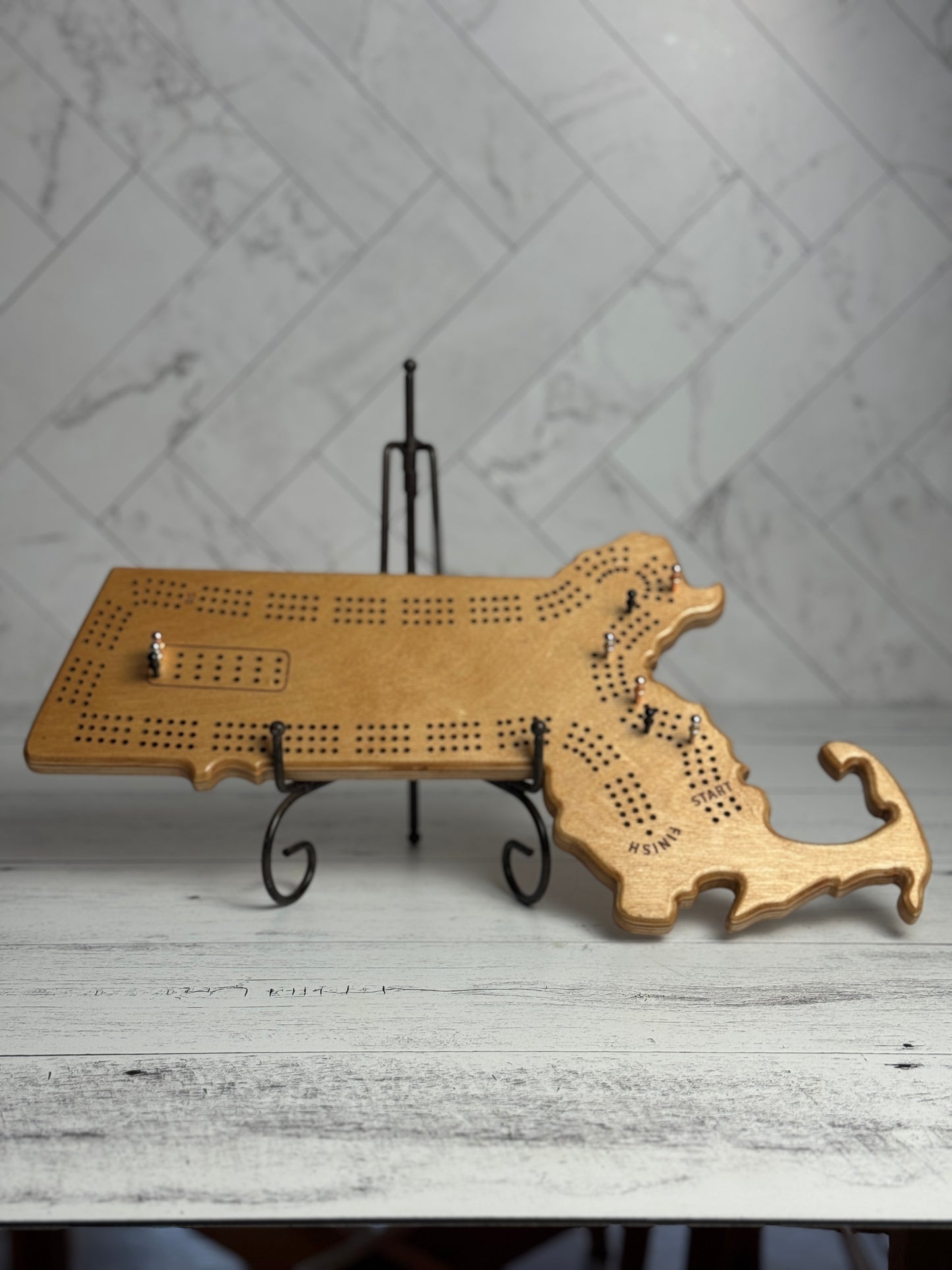 Cribbage: Massachusetts Shaped Board