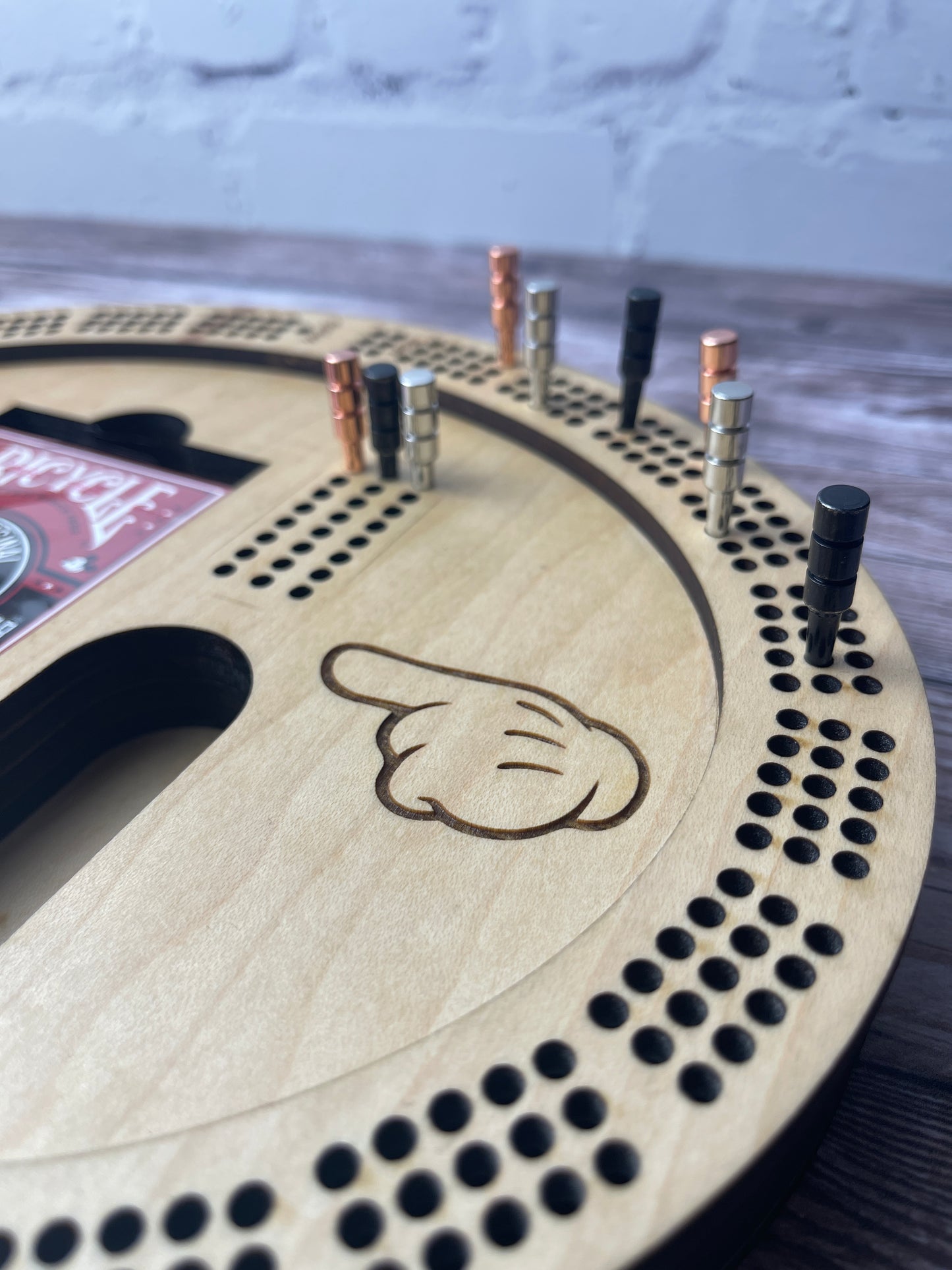 The Mice cribbage board