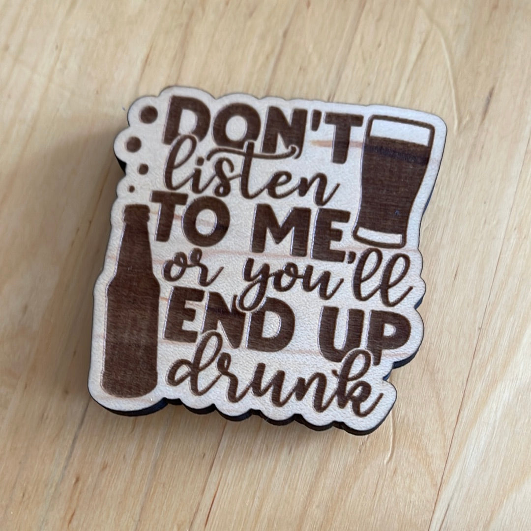 Booze themed fridge magnets