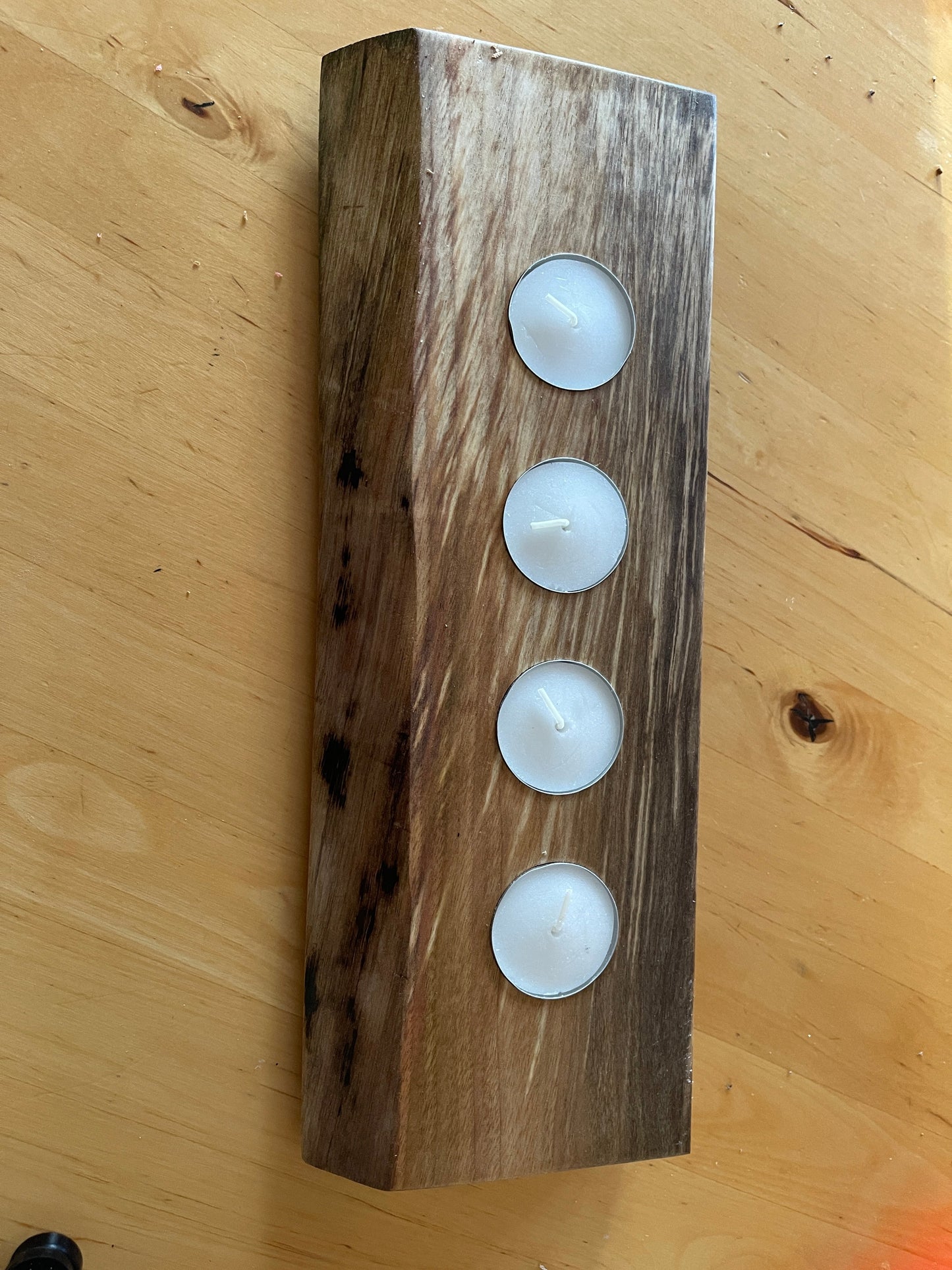 Rustic tea light holders