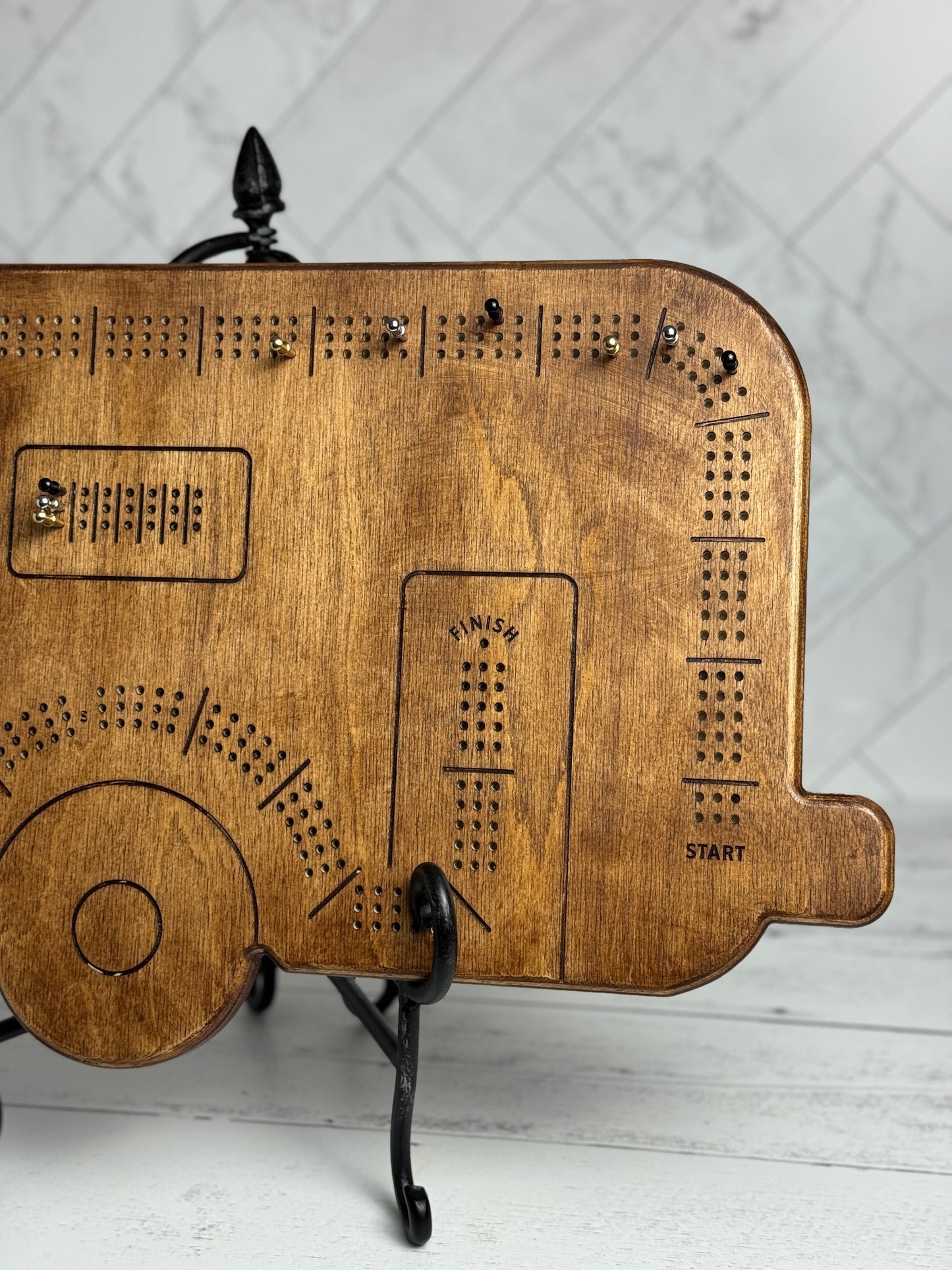 Cribbage: Travel Trailer Cribbage Board – Handcrafted RV Camper Game
