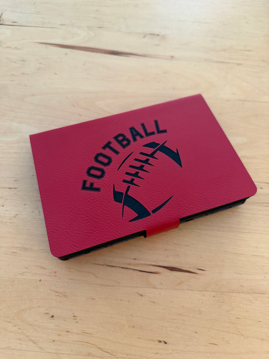 Dice Football Game – Maple & Leatherette Folding Dice Game with Metal Pegs