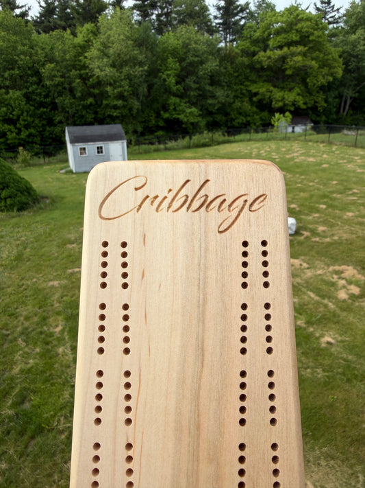 Cribbage: Solid Maple Competition Board