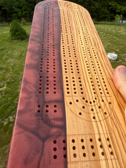 Large Cribbage Board #28