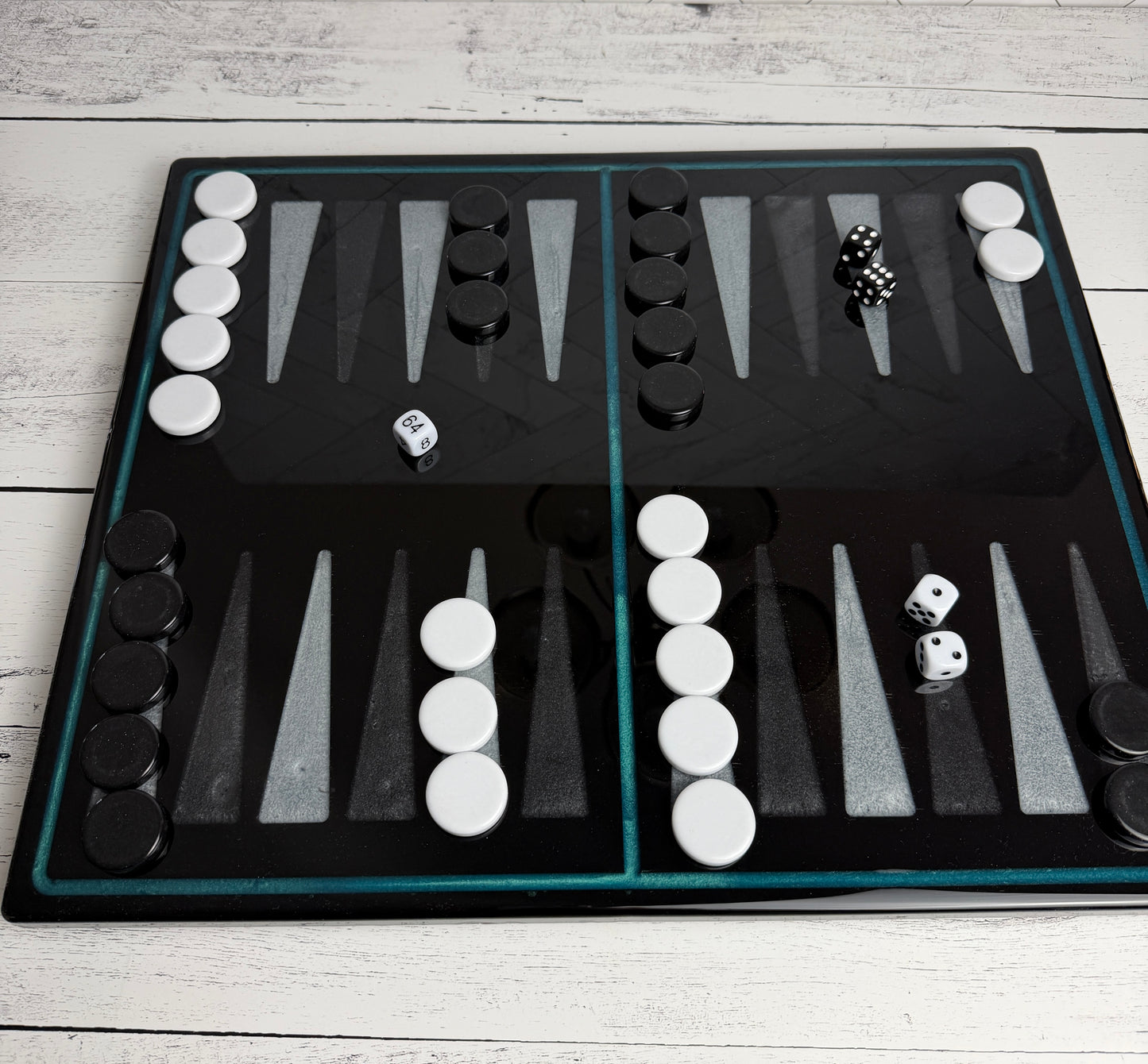 Backgammon - Custom Table top resin and wood