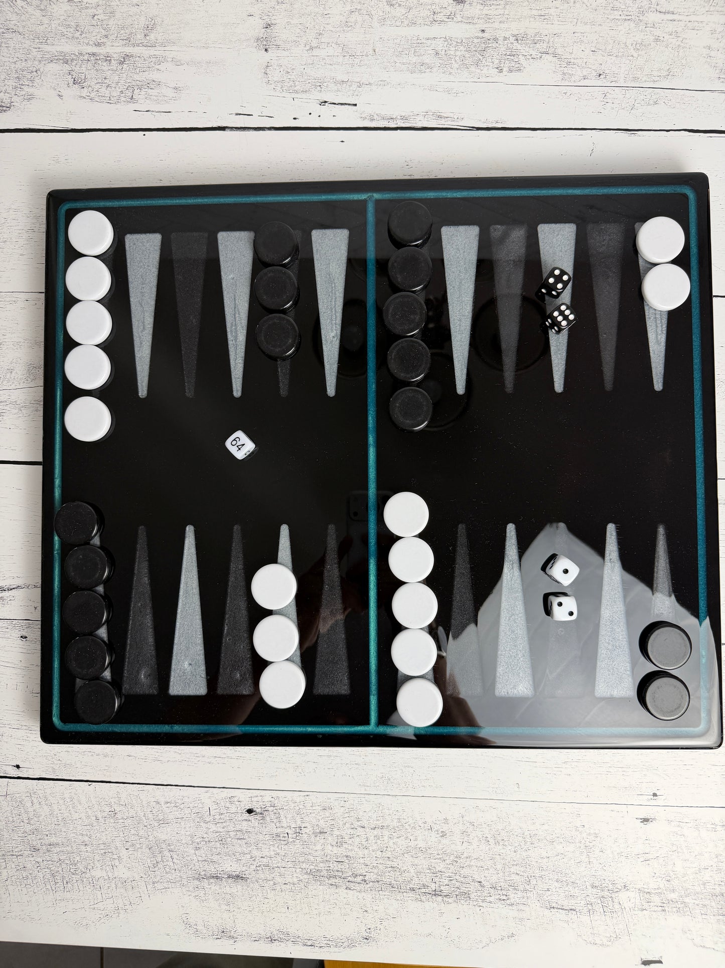 Backgammon - Custom Table top resin and wood