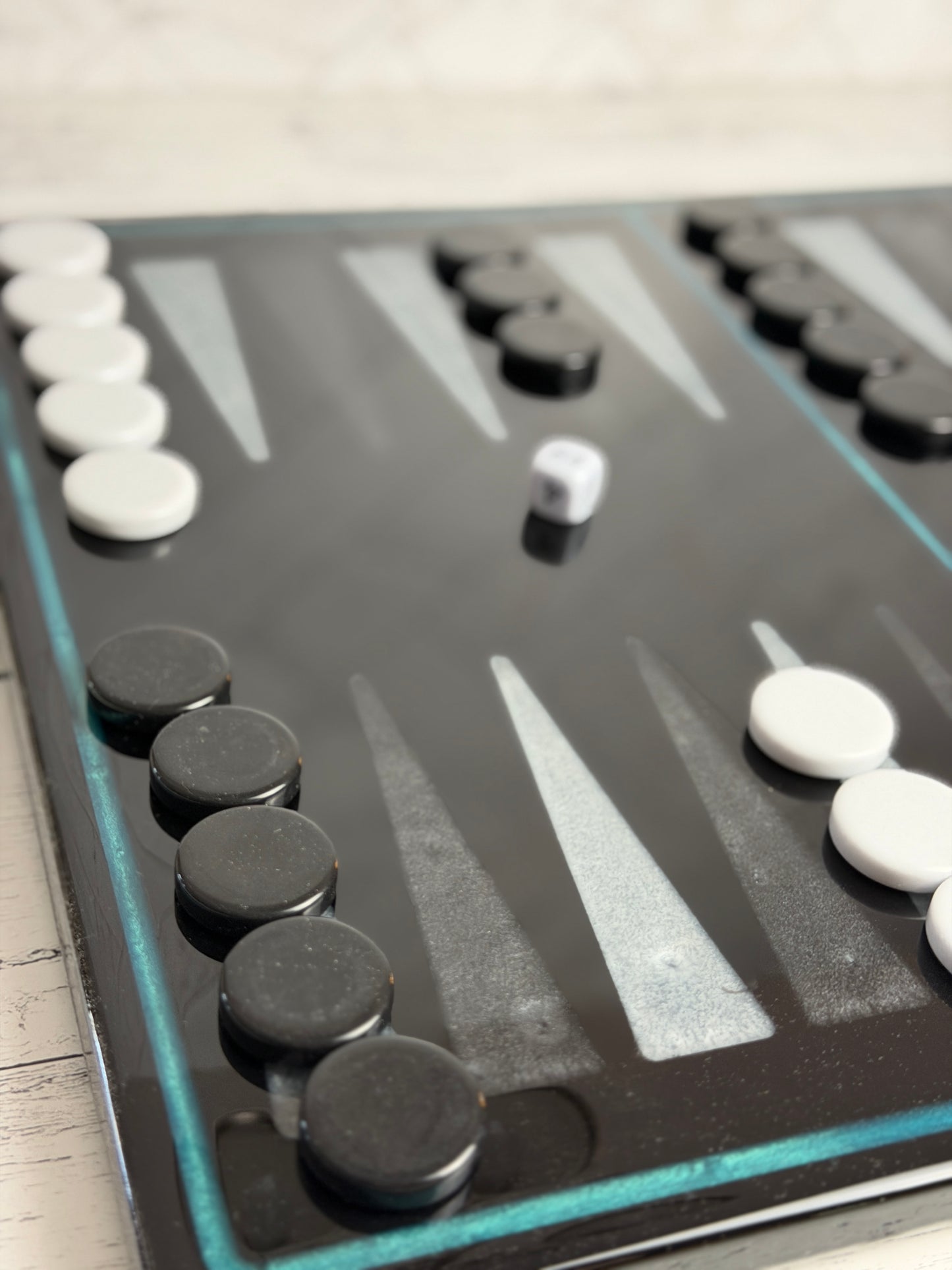 Backgammon - Custom Table top resin and wood