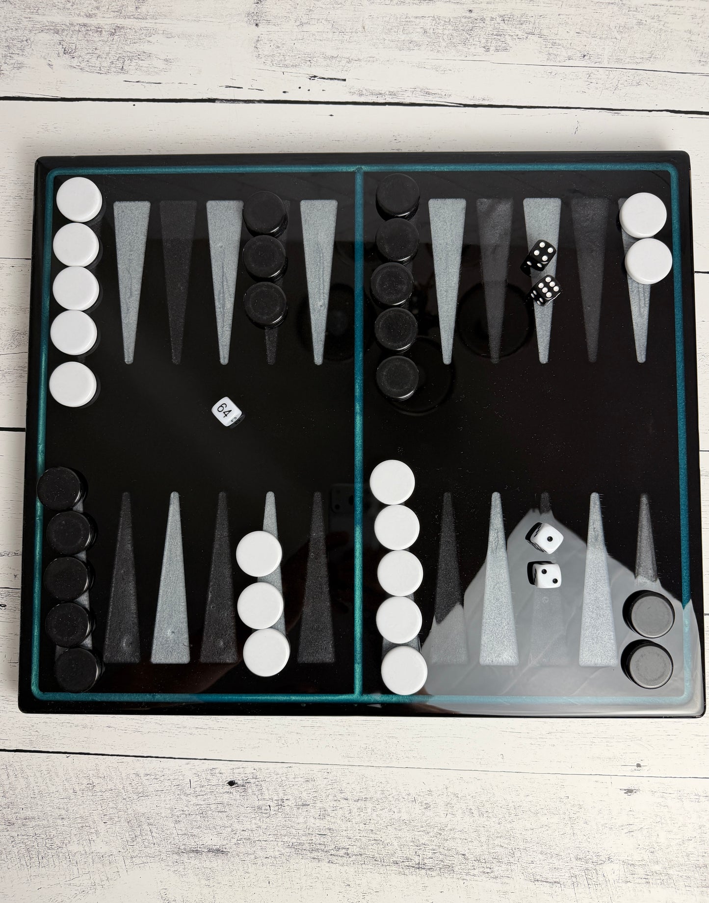Backgammon - Custom Table top resin and wood